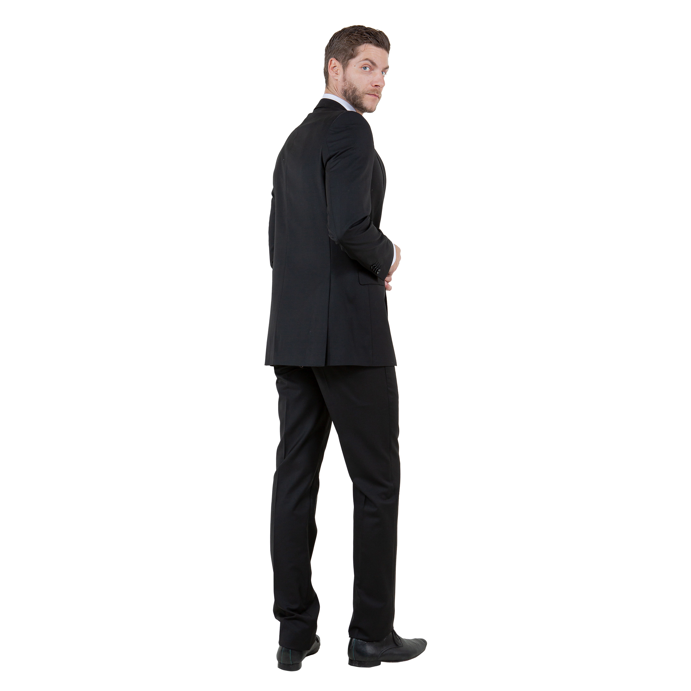 Tazzio Men’s Slim Fit 2 Piece Pick Stitch Suit Set