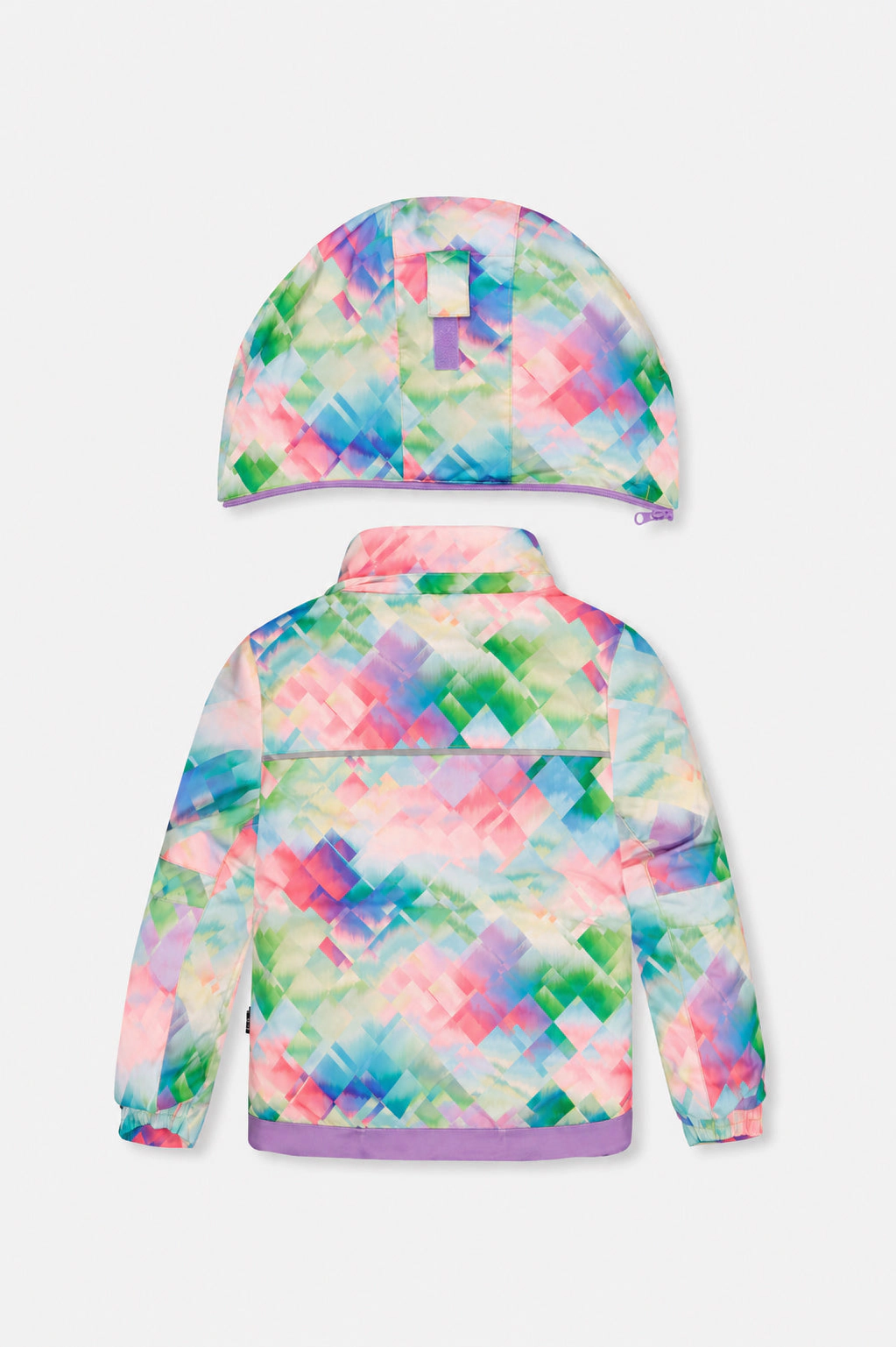 Deux par Girls Diamond Print Two Piece Play Snowsuit with Hooded Jacket and Snow Pants