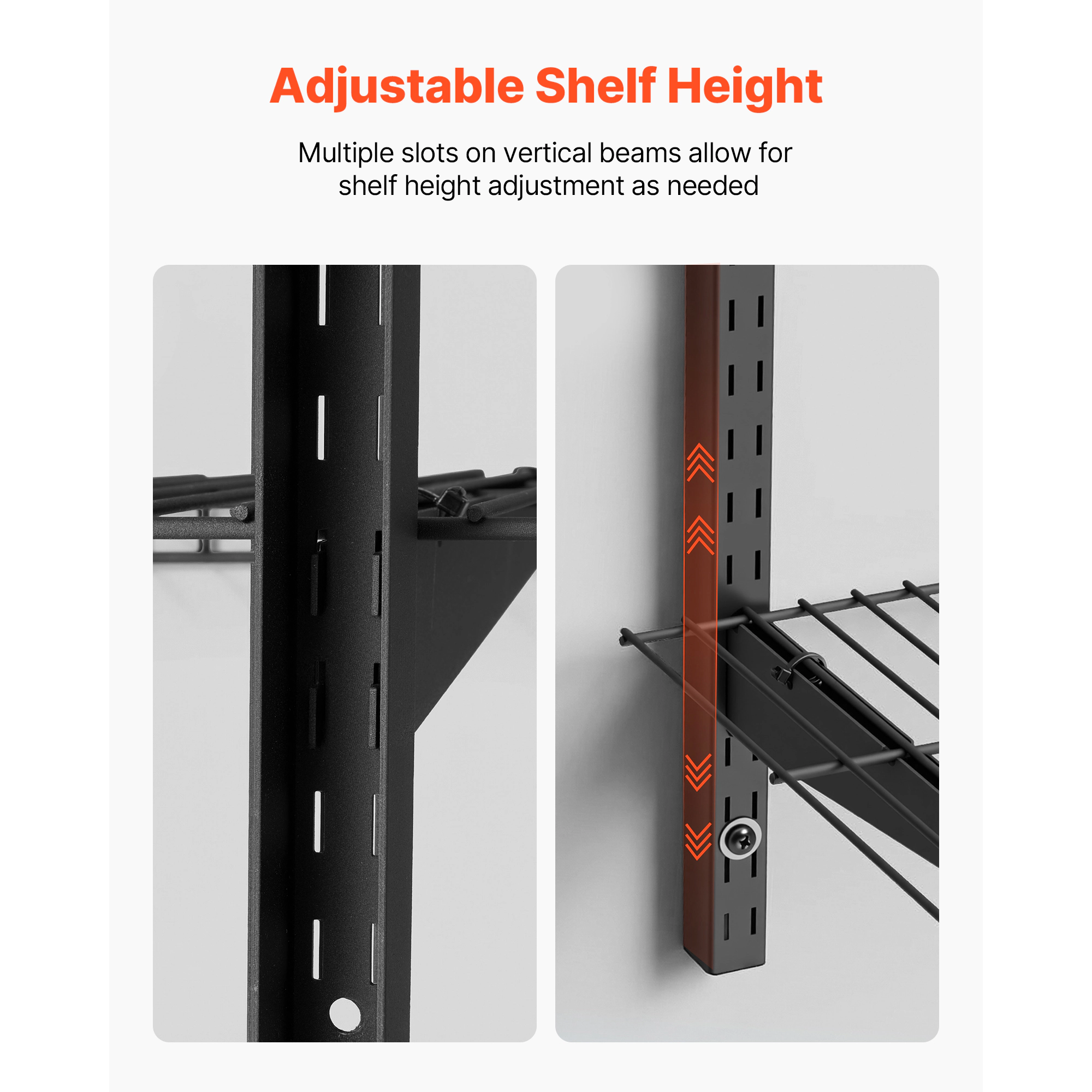 HONGGE Heavy Duty Wall Garage Shelving Steel Wall Mounted Shelving Unit Per Shelf Floating Storage Metal Rack for