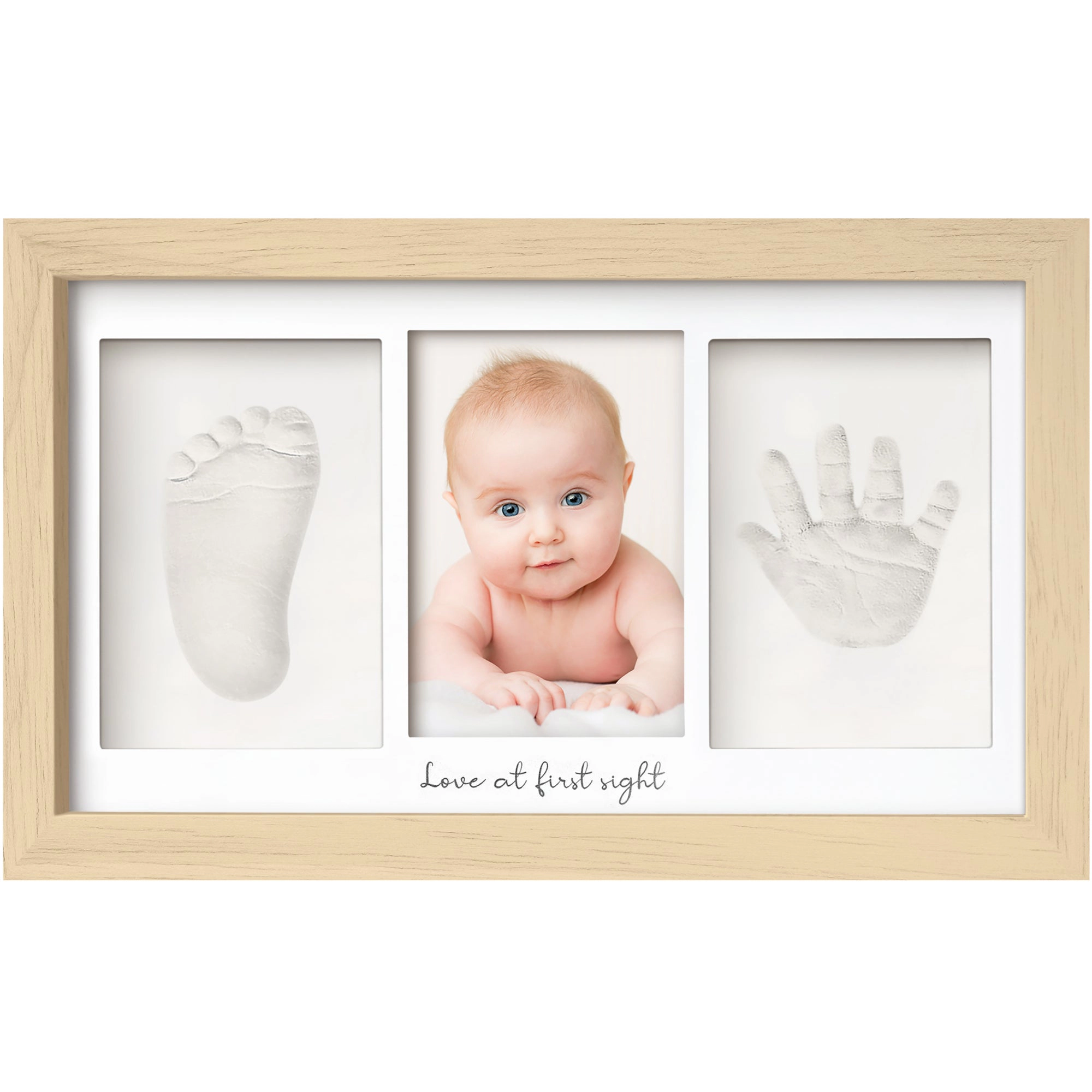 KeaBabies Baby Handprint & Footprint Keepsake Duo Frame for Girls and Boys
