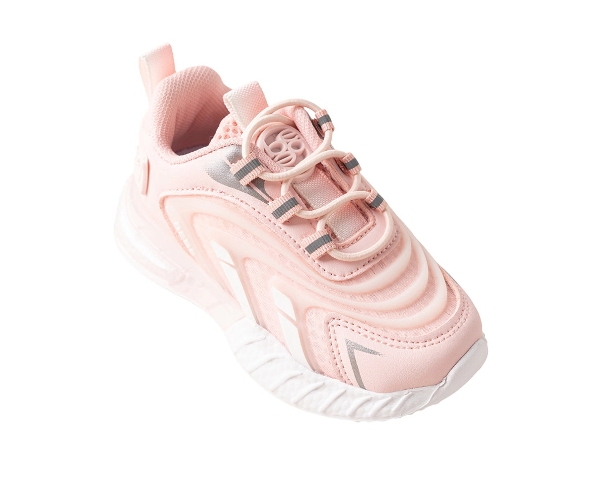Bebe Girl's Toddler Jogger Sneaker with Rubber Medallion