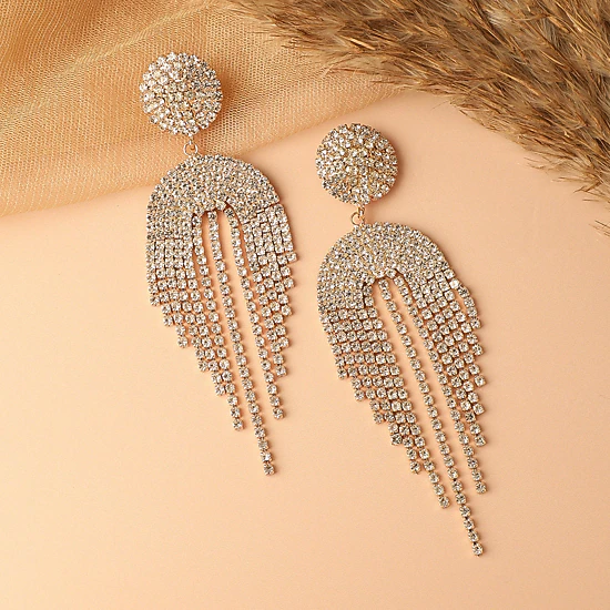 SOHI Women's Bling Drop Earrings, Color: Silver - JCPenney
