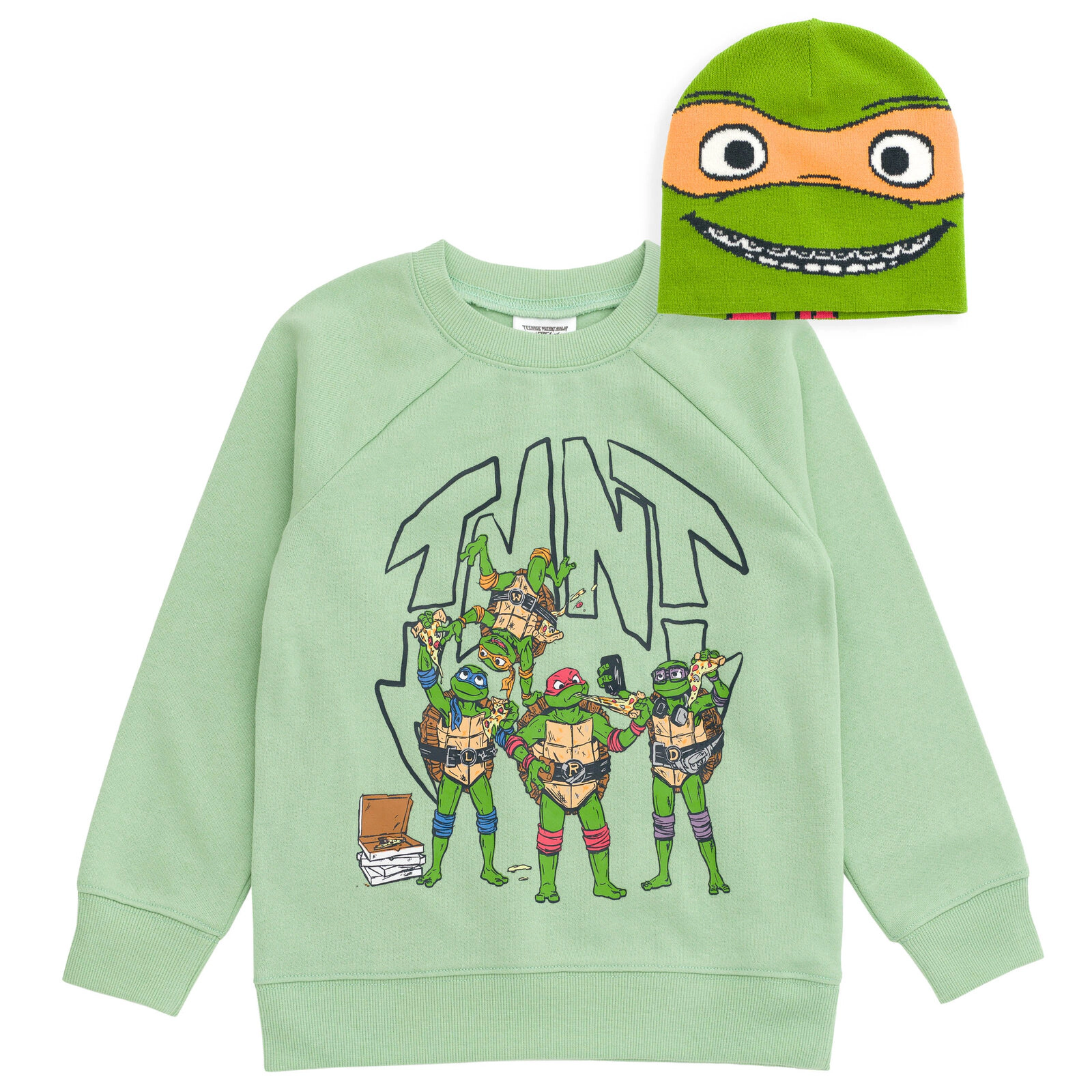 Teenage Mutant Ninja Turtles Boys' 2-Piece Fleece Sweatshirt and Hat Set
