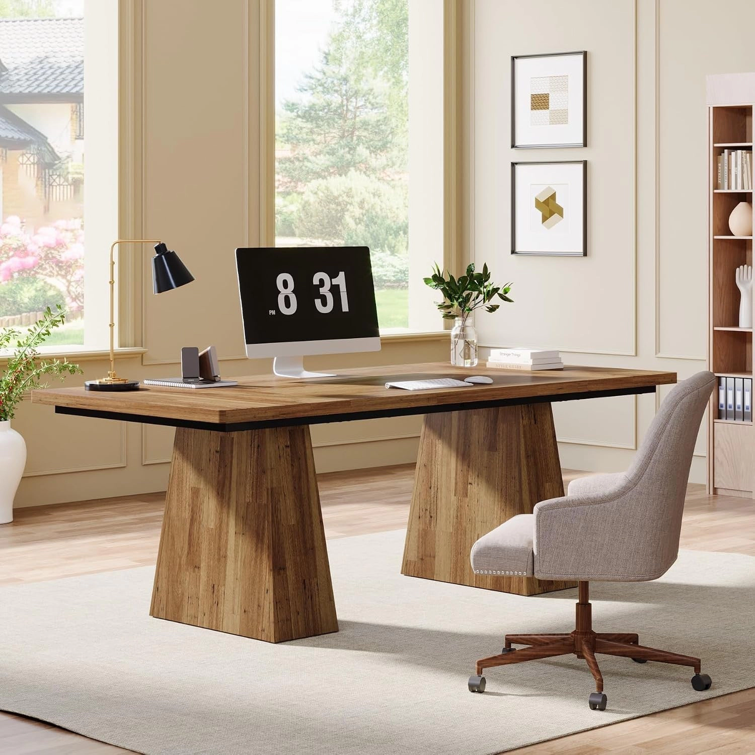 Tribesigns Contemporary Wood Executive Desk