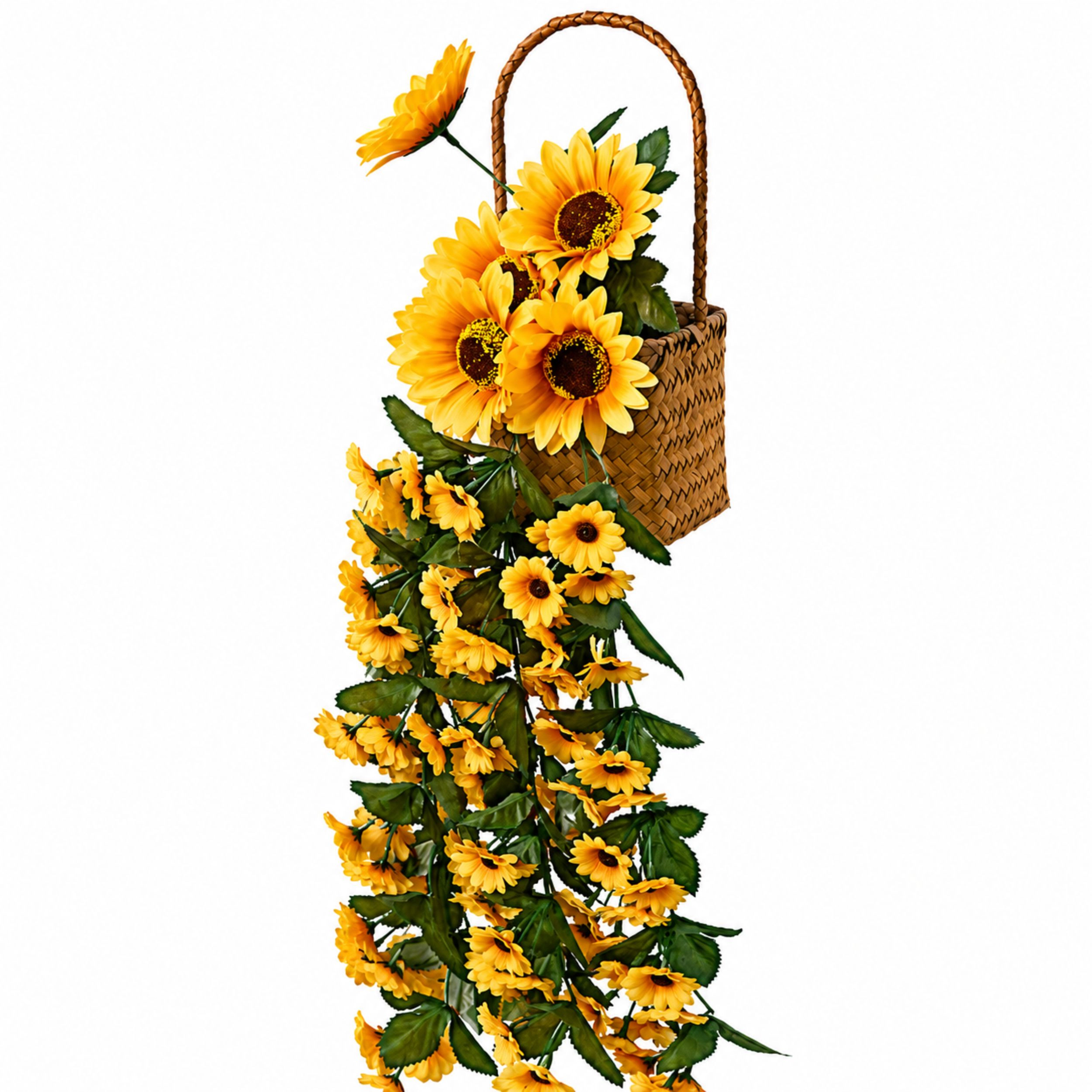 Home Collection 22-Inch Silk Artificial Sunflower Hanging Vine Bush