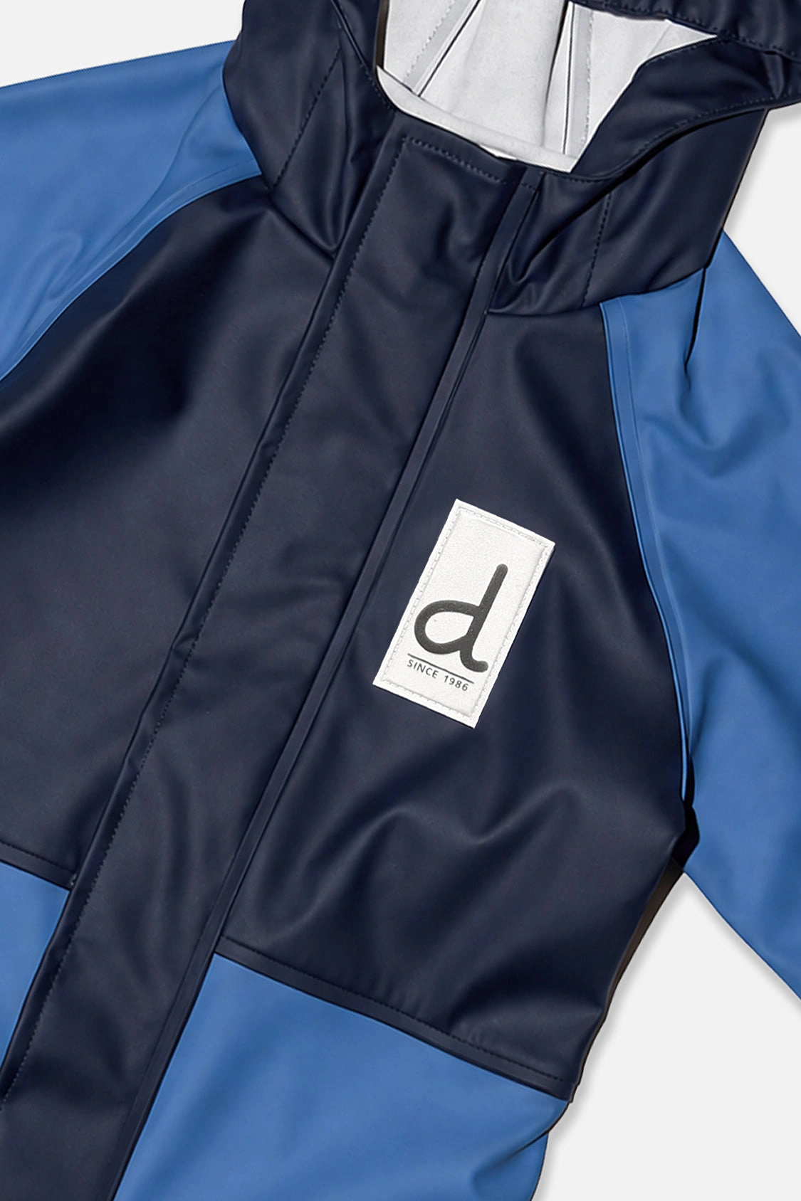 Deux par Deux Boys Color-Block Hooded Full-Zip Rain One Piece