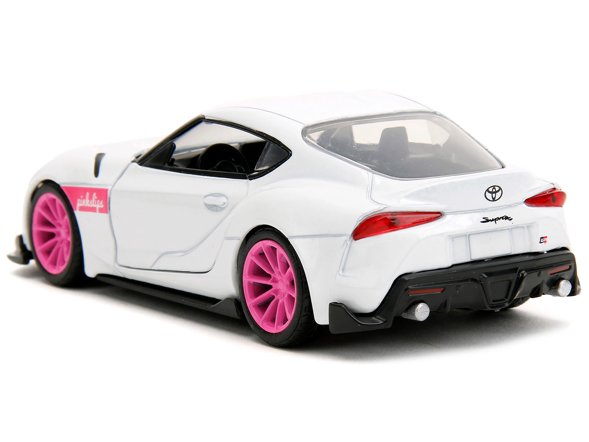 Jada 2020 Toyota Supra White Metallic with Pink Wheels "Pink Slips" Series 1/32 Diecast Model Car by Jada
