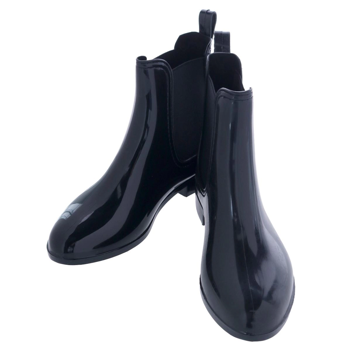 CTM Women's Solid Color Waterproof Ankle Rain Boots