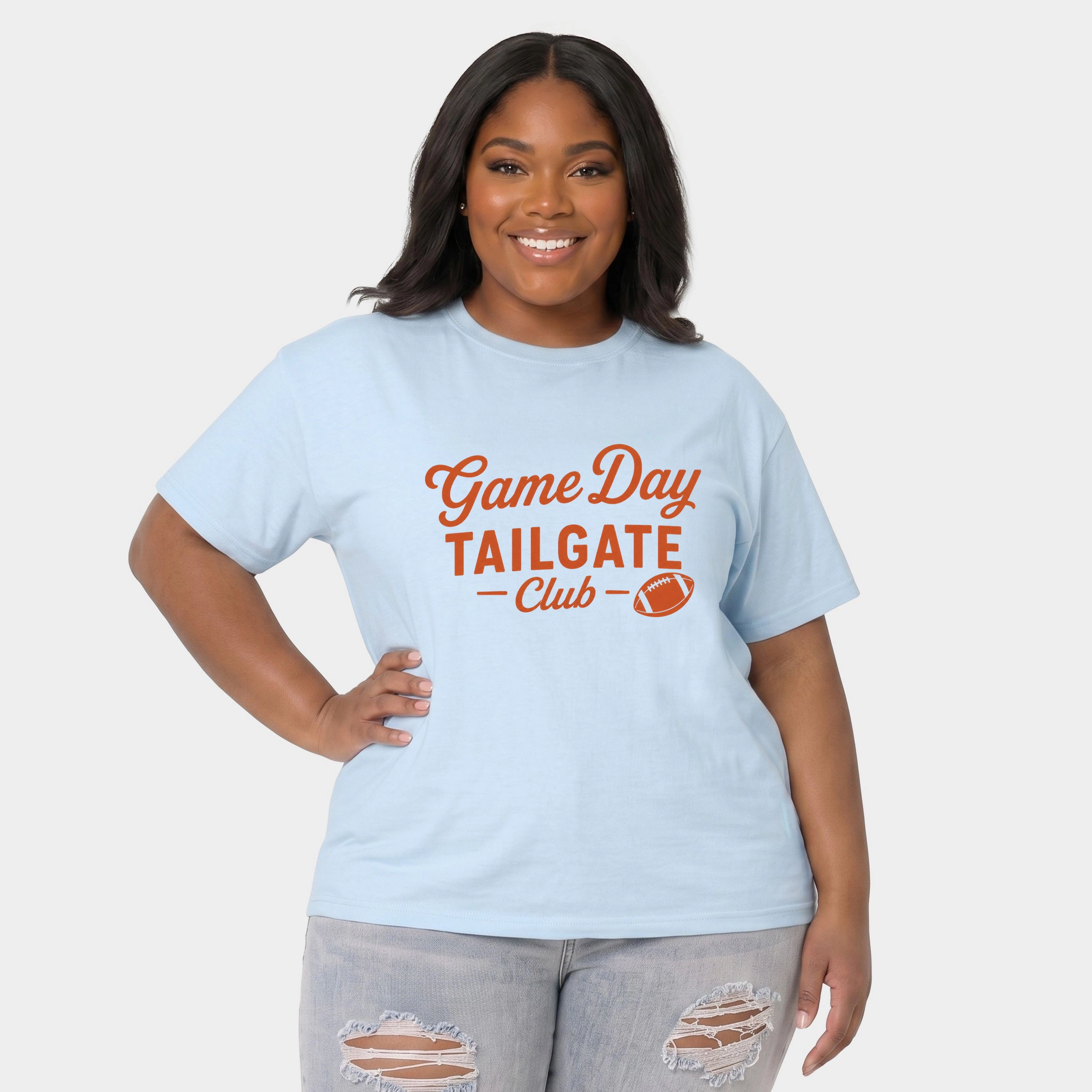 Simply Sage Market - Women's Plus Sized Garment Dyed Graphic T-Shirt Game Day Tailgate Club