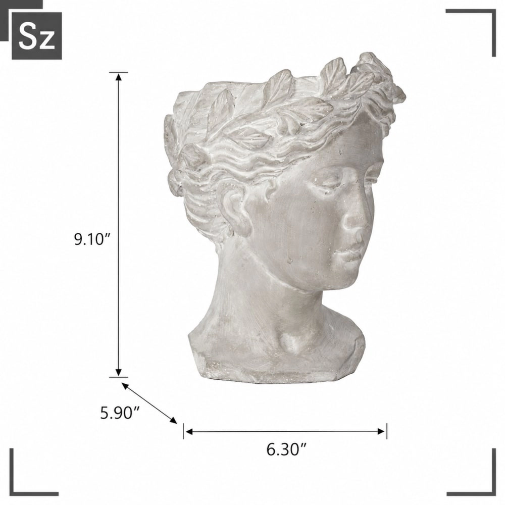 WOW PIONEER Solid Cement Decorative Planter Pot