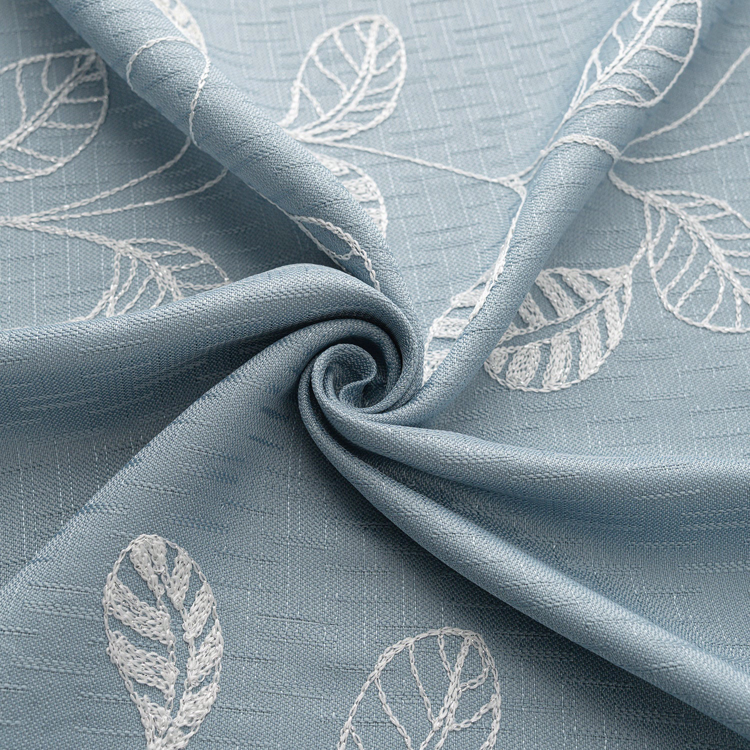 RT Designers Collection 100% Polyester 140 GSM Reed Embroidered Grommet Curtain Panel 54" x 90