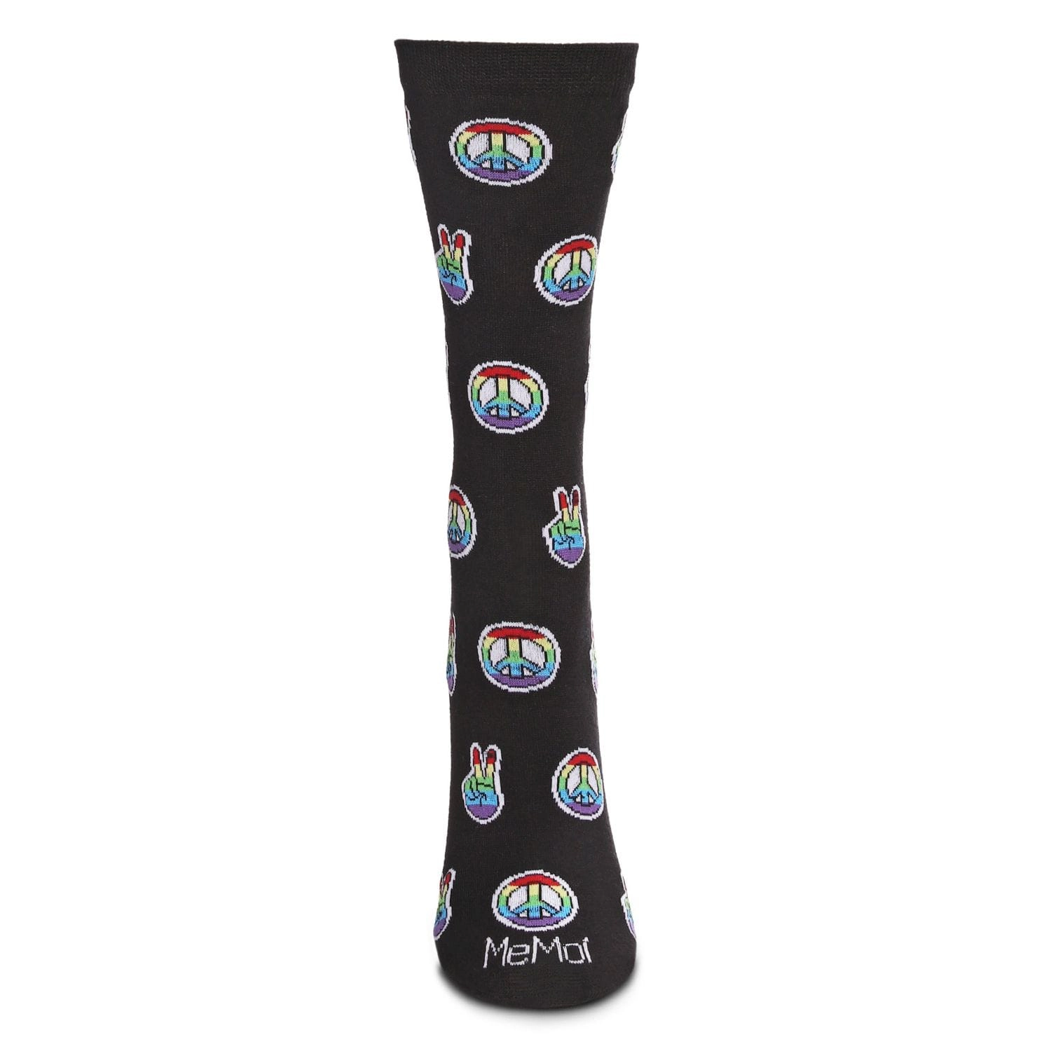 MeMoi Peace Out Bamboo Blend Crew Socks