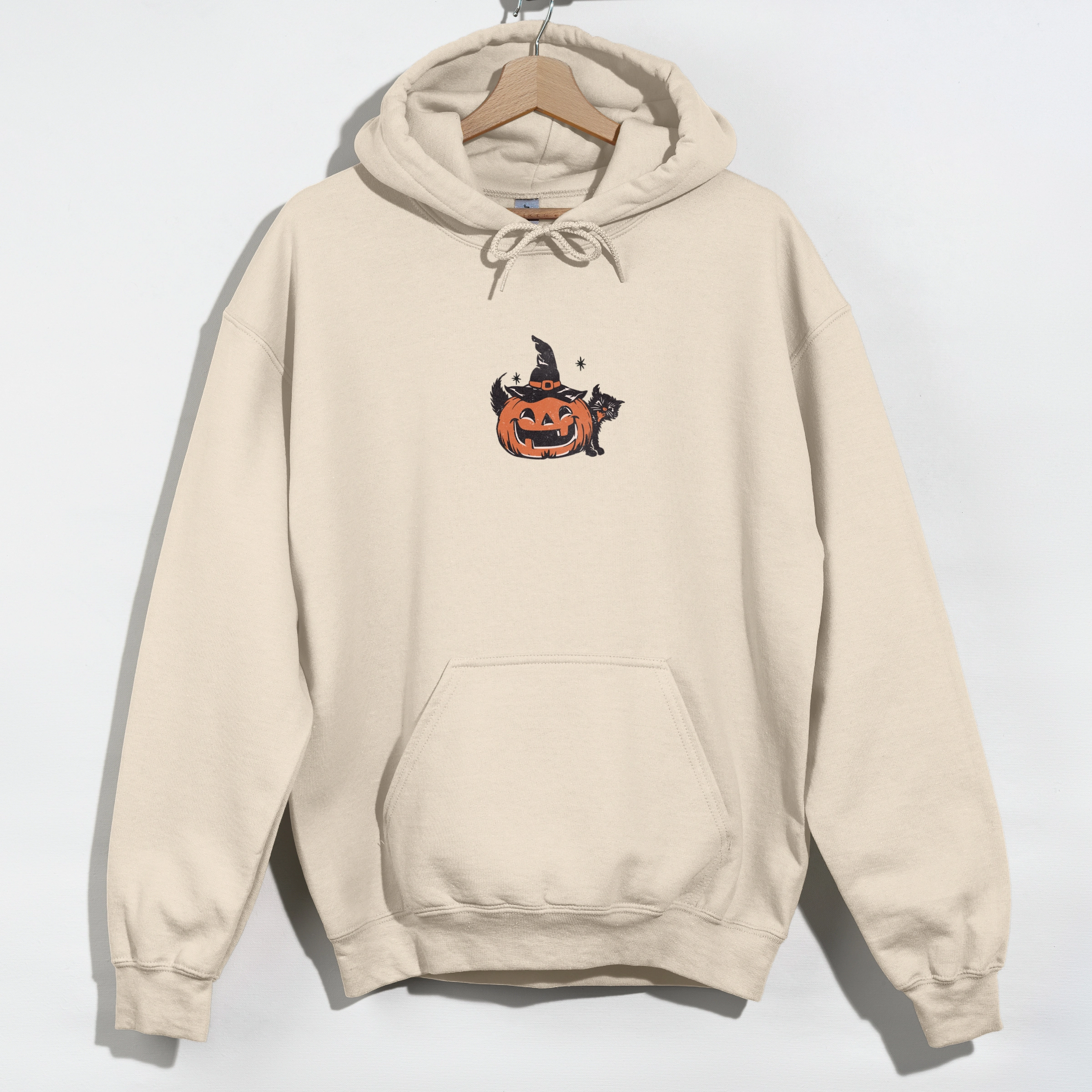 Simply Sage Market - Women's Graphic Hoodie Pumpkin Witch and Cat