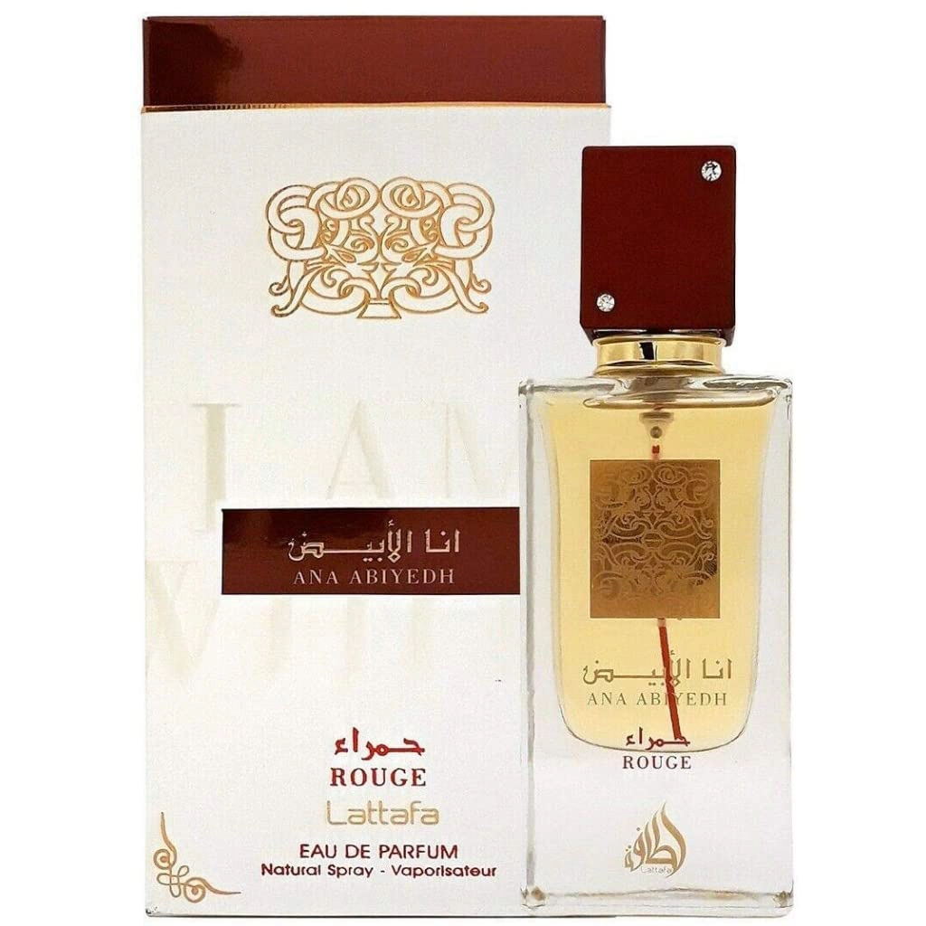 Lattafa Ana Abiyedh Rouge Eau de Parfum Spray, 2.0 oz (60 mL) Unisex