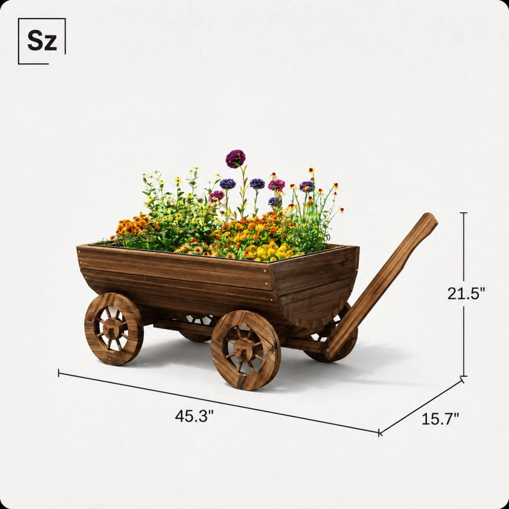 WOW PIONEER Long Rectangular Wooden Planter Box
