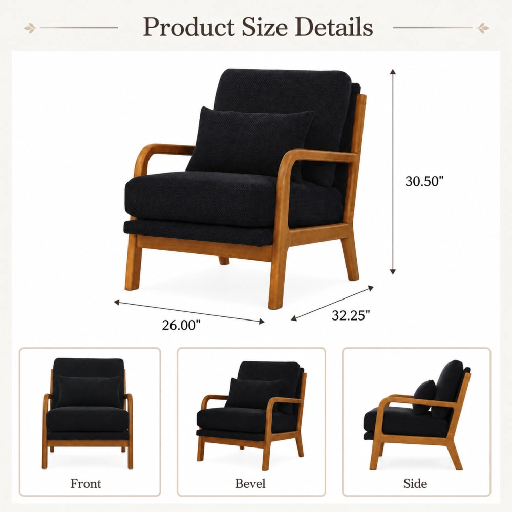 GOODSILO Upholstered Accent Chair Versatile Seating
