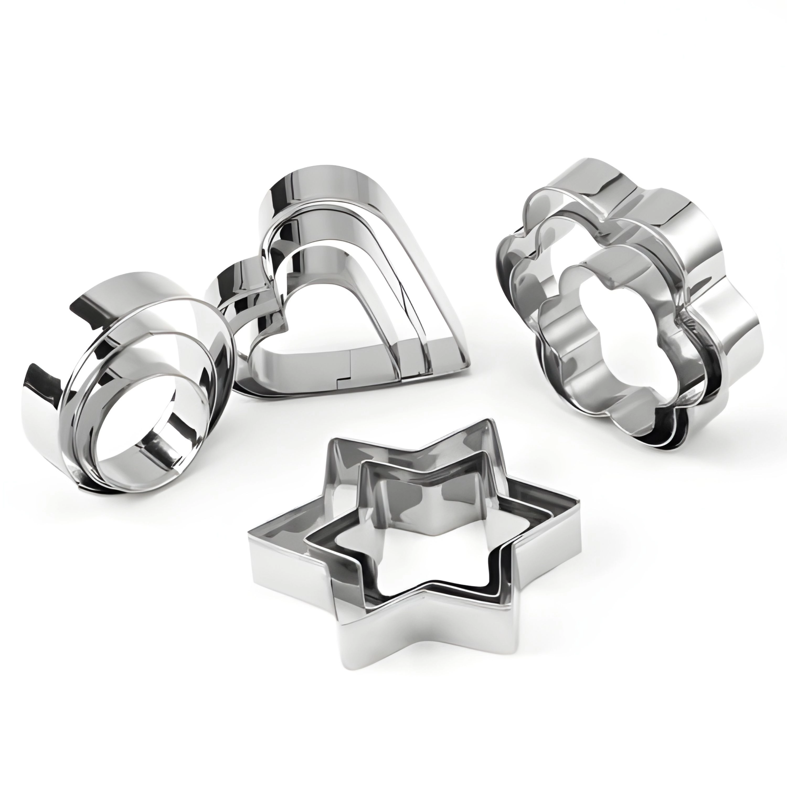 Kitcheniva 12 Pcs Stainless Steel Cookie Cutter Set