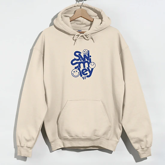 Simply Sage Market - Women's Graphic Hoodie - S.W.Smiley Stacked '97
