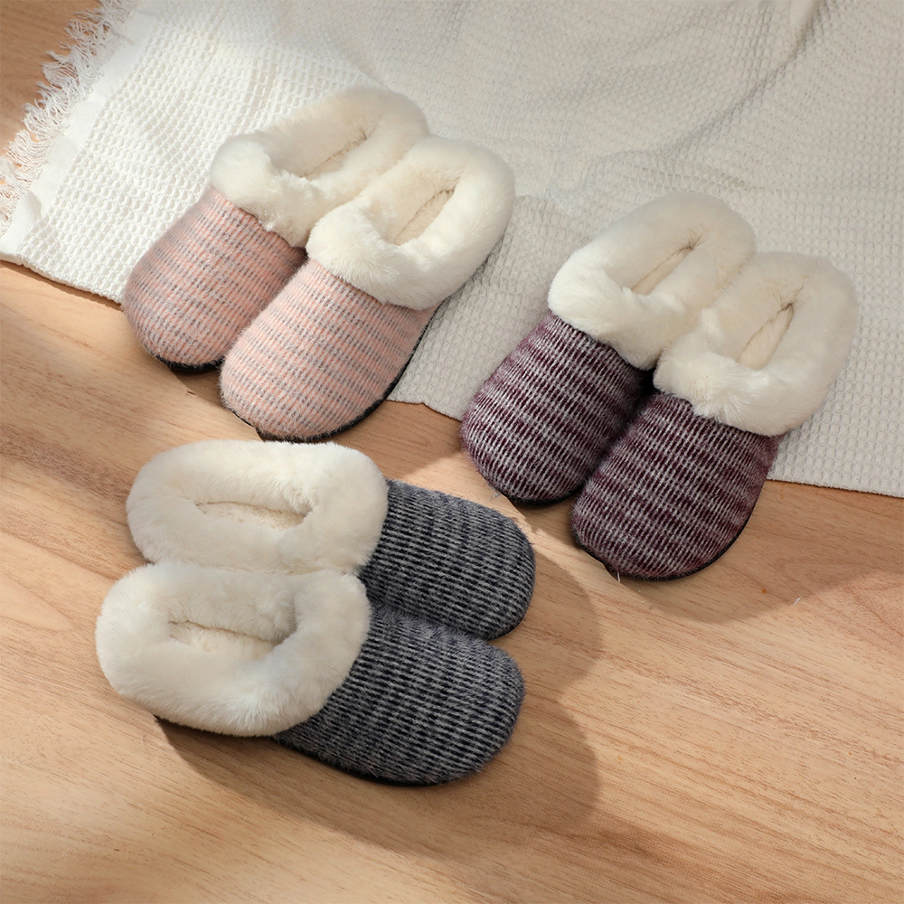 Roxoni Women's Mohair Upper Clog Soft Breathable Slipper