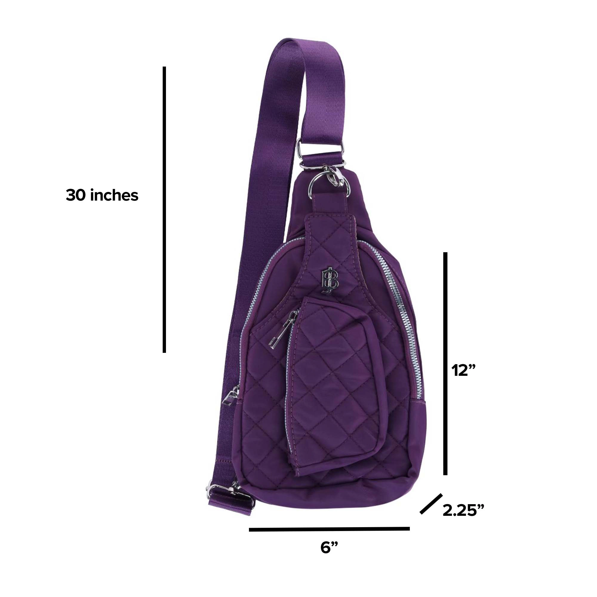 Julia Buxton USA Women's Nylon Quilted Sling Bag