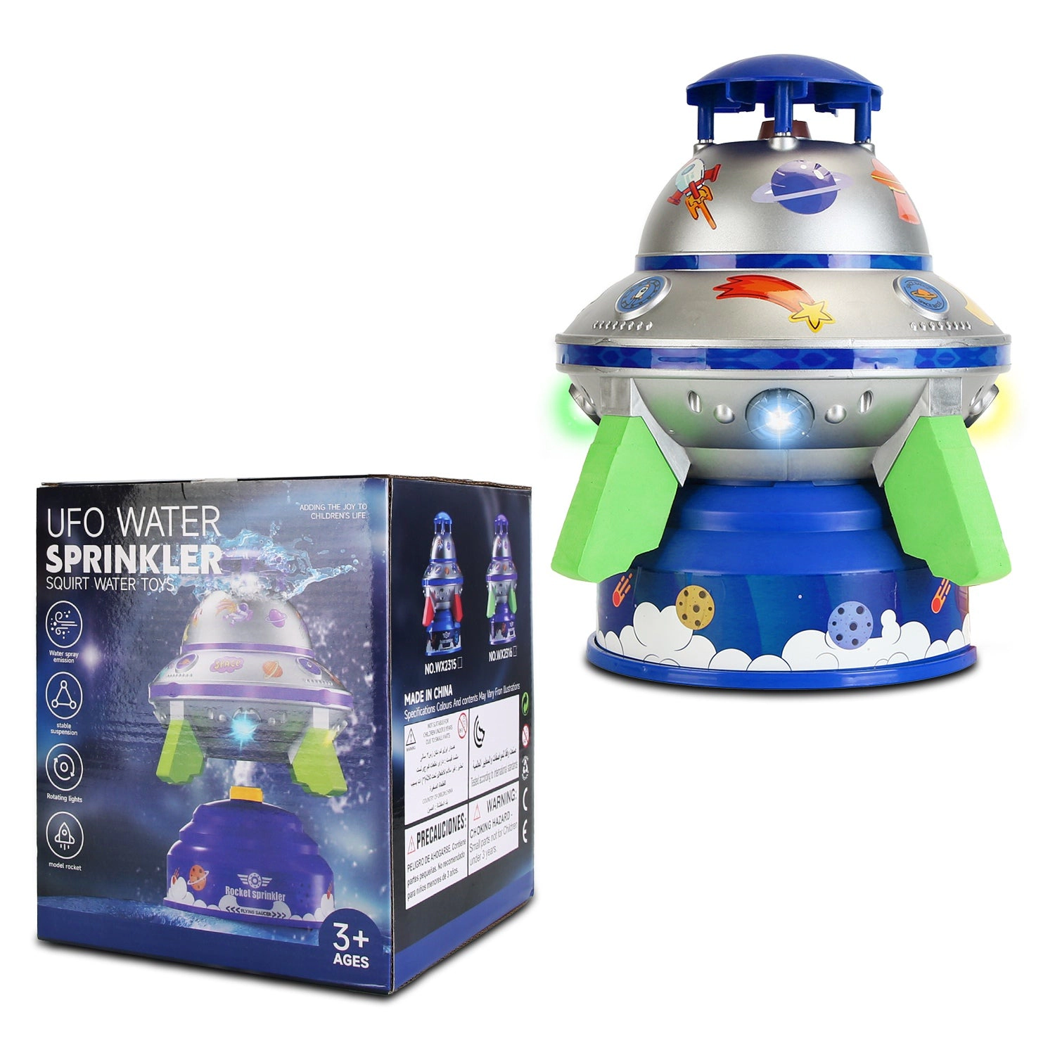 GBruno LED UFO Water Sprinkler Toy