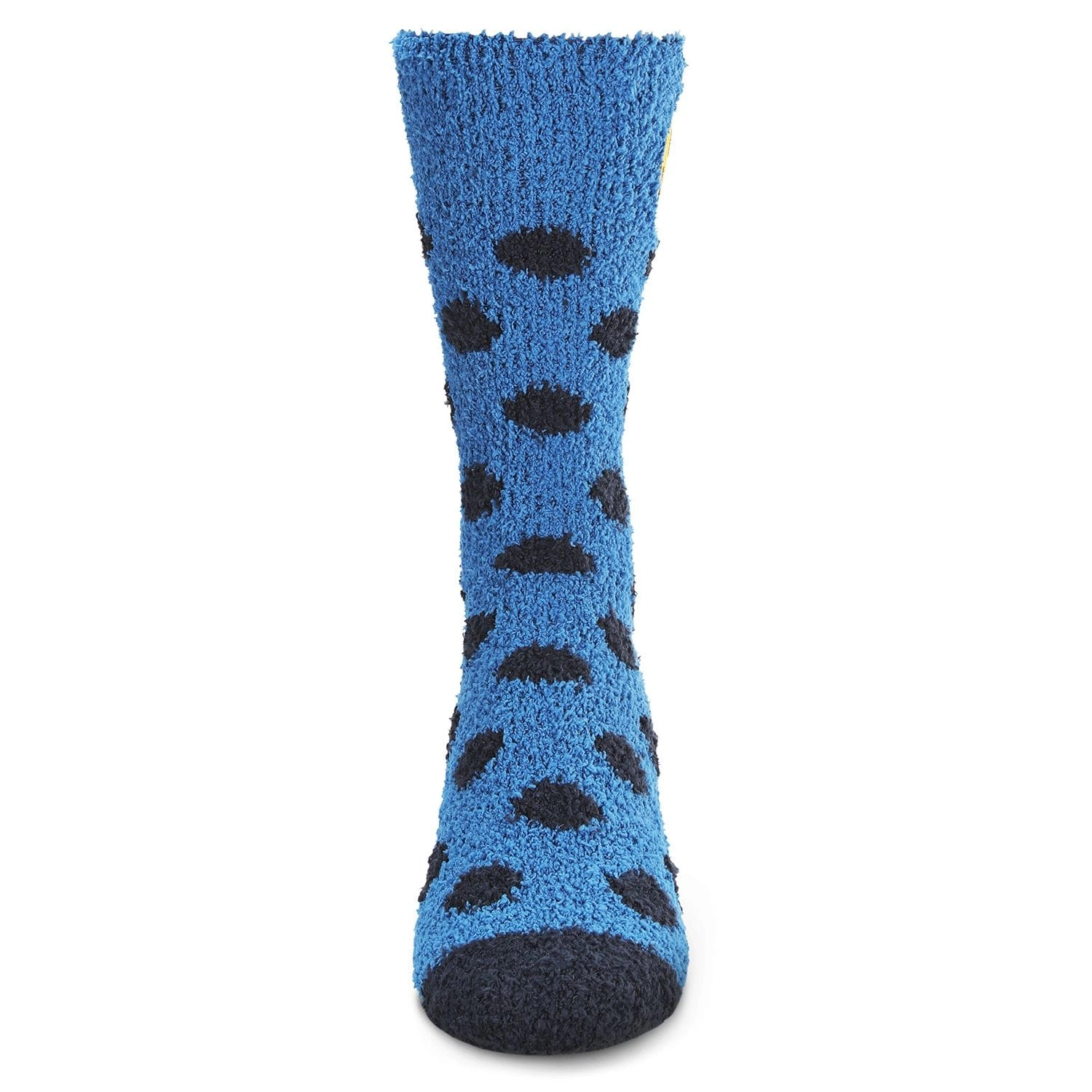 MeMoi Men's Polka Dot Smiley Face Embroidery Cozy Crew Socks