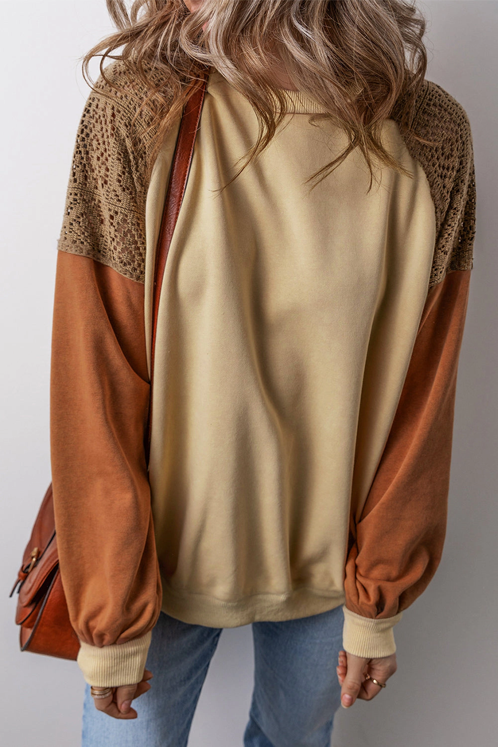 Threaded Pear Women's Scarlett Colorblock Drop Shoulder Sweatshirt