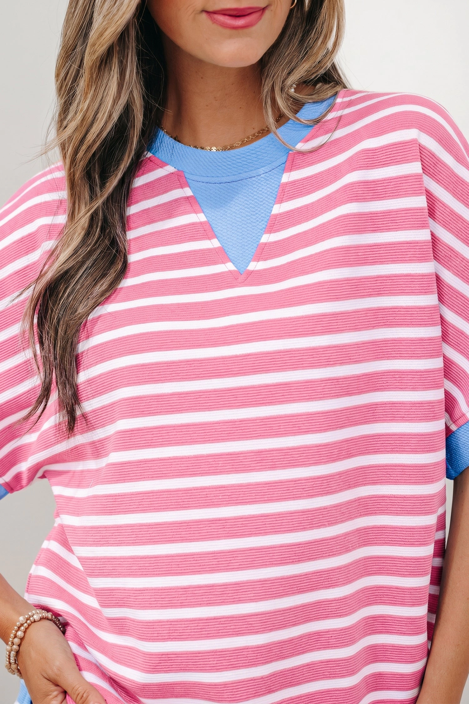 Threaded Pear Kelly Loose Short Sleeve Top