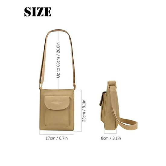 Home Collection Women’s Water Resistant Nylon Crossbody Shoulder Bag
