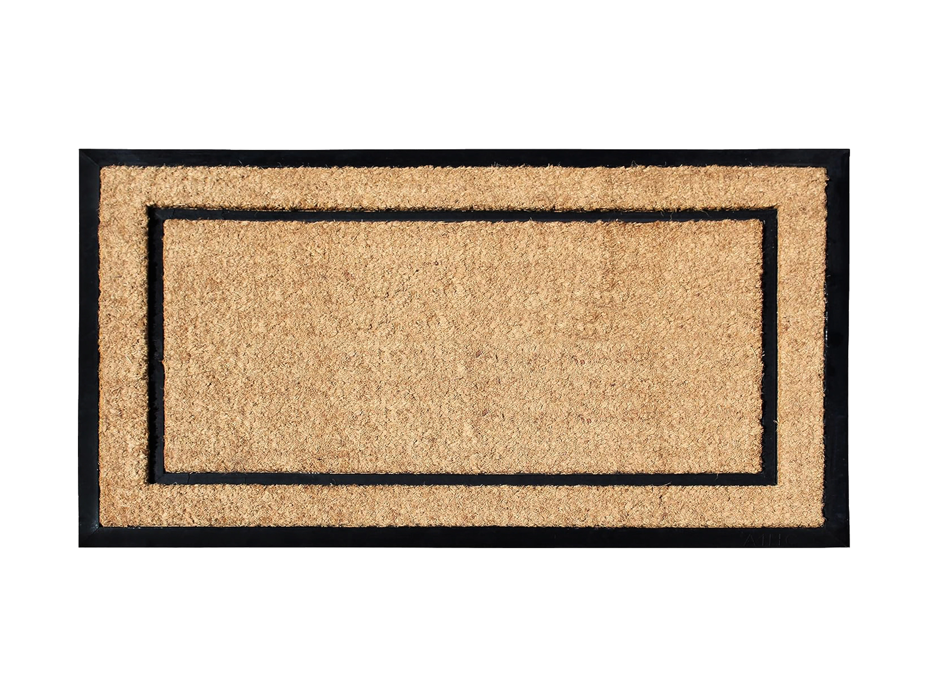 A1HC Door Mat 24x48 Inches Heavy Duty Non-Slip Rubber-Backed Plain Classic Border