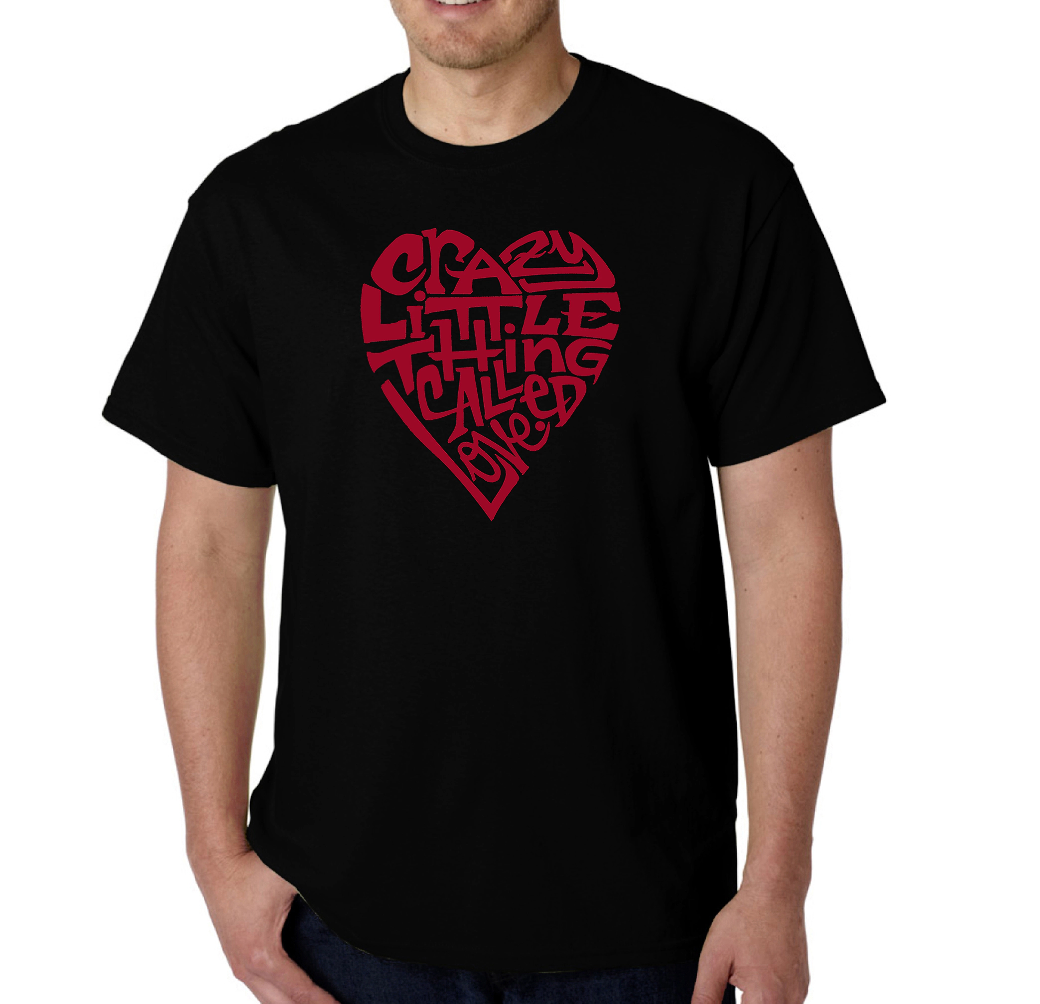 LA Pop Art Men's Word T-Shirt - Crazy Little Thing Called Love