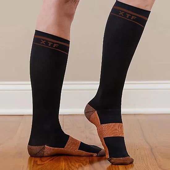 Extreme Fit Unisex Copper-infused Knee High-energy Compression Socks - 6 Pair