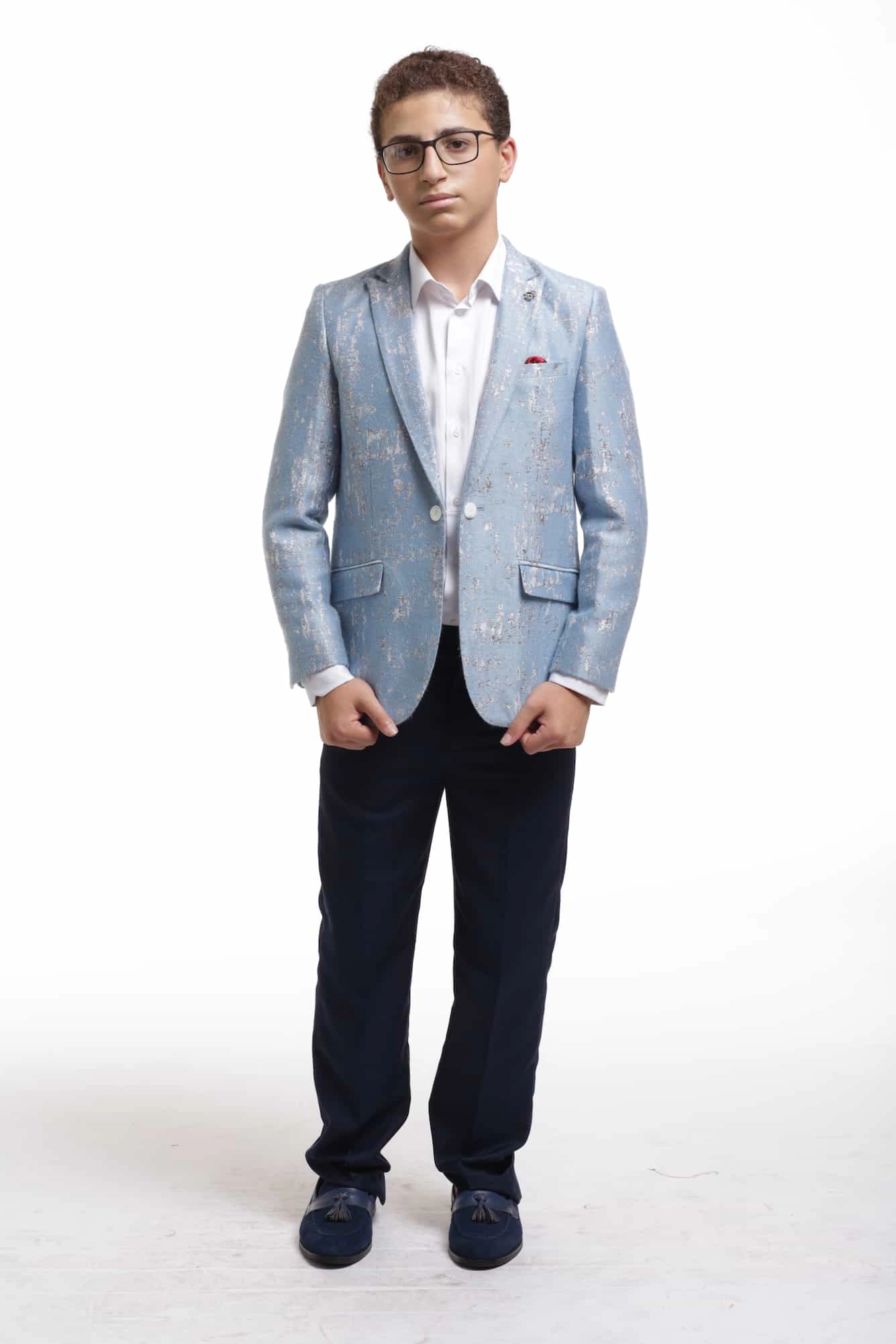 Elie Balleh Boys Slim Fit Classic Blazer