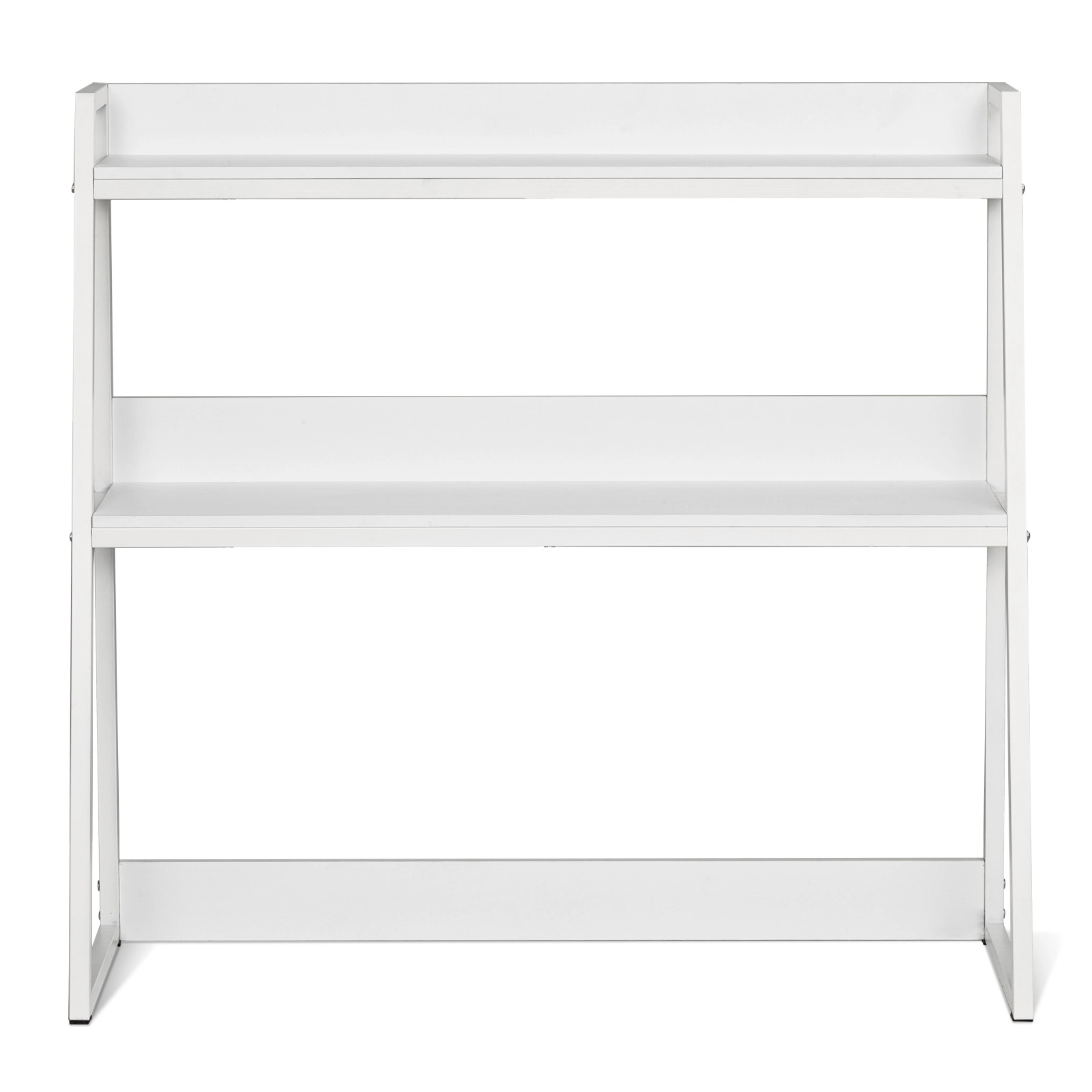 HONGGE Desktop Bookshelf Storage Hutch with for Desk Shelf with Feet Pads Desk Hutch Storage Organizer for Dorm Home