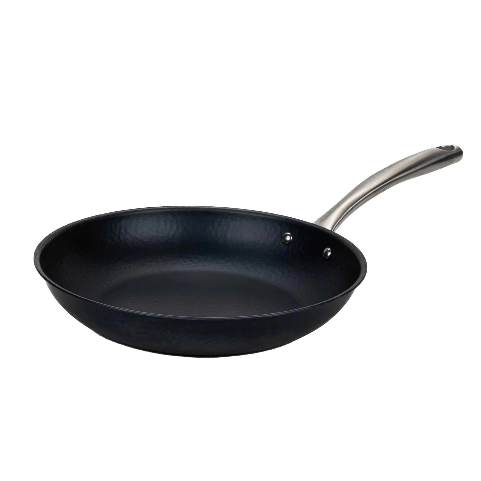 Alva Black Angus Carbon Steel Frying Pan - Naturally Seasoned, Induction Compatible