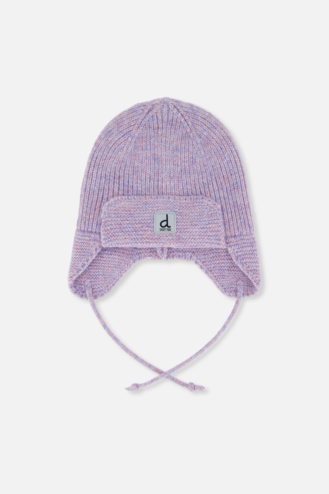 Deux par Girls Winter Knit Hat with Ear Flaps and Strings