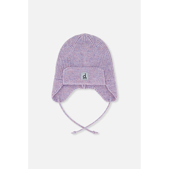 Deux par Deux Girls Winter Knit Hat with Ear Flaps and Strings