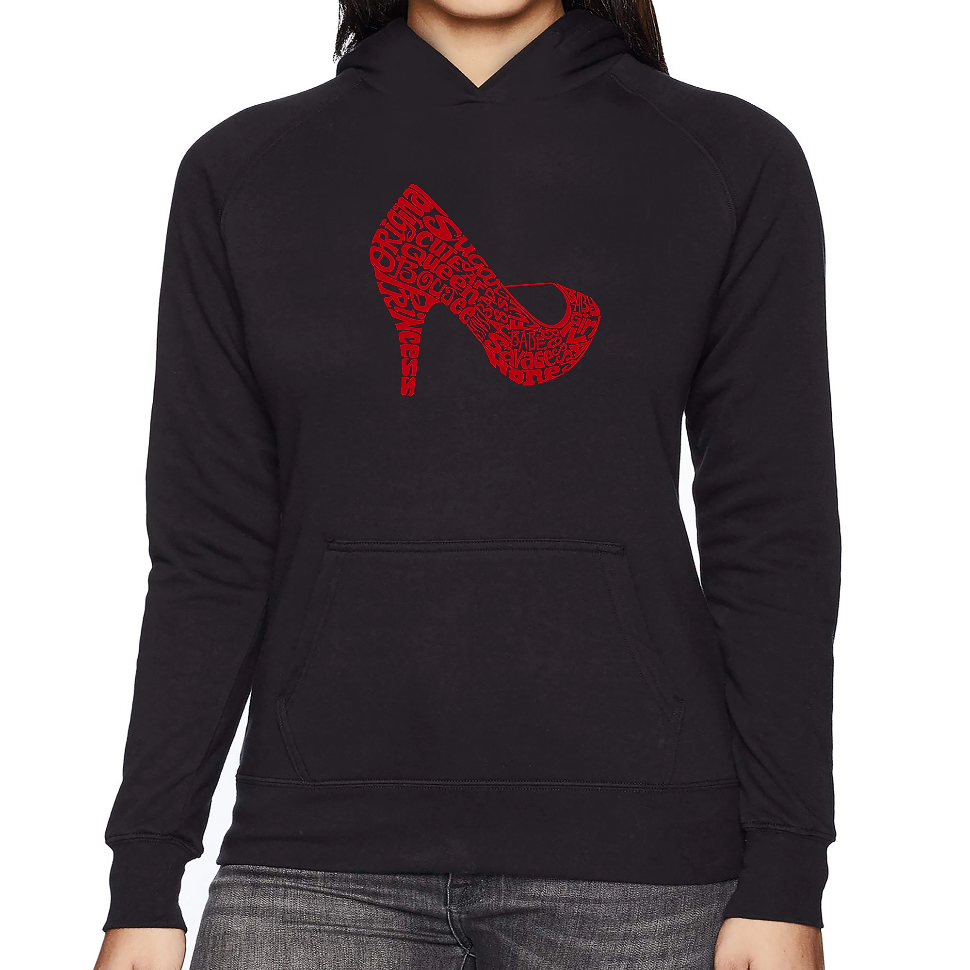 LA Pop Art High Heel - Women's Word Hooded Sweatshirt