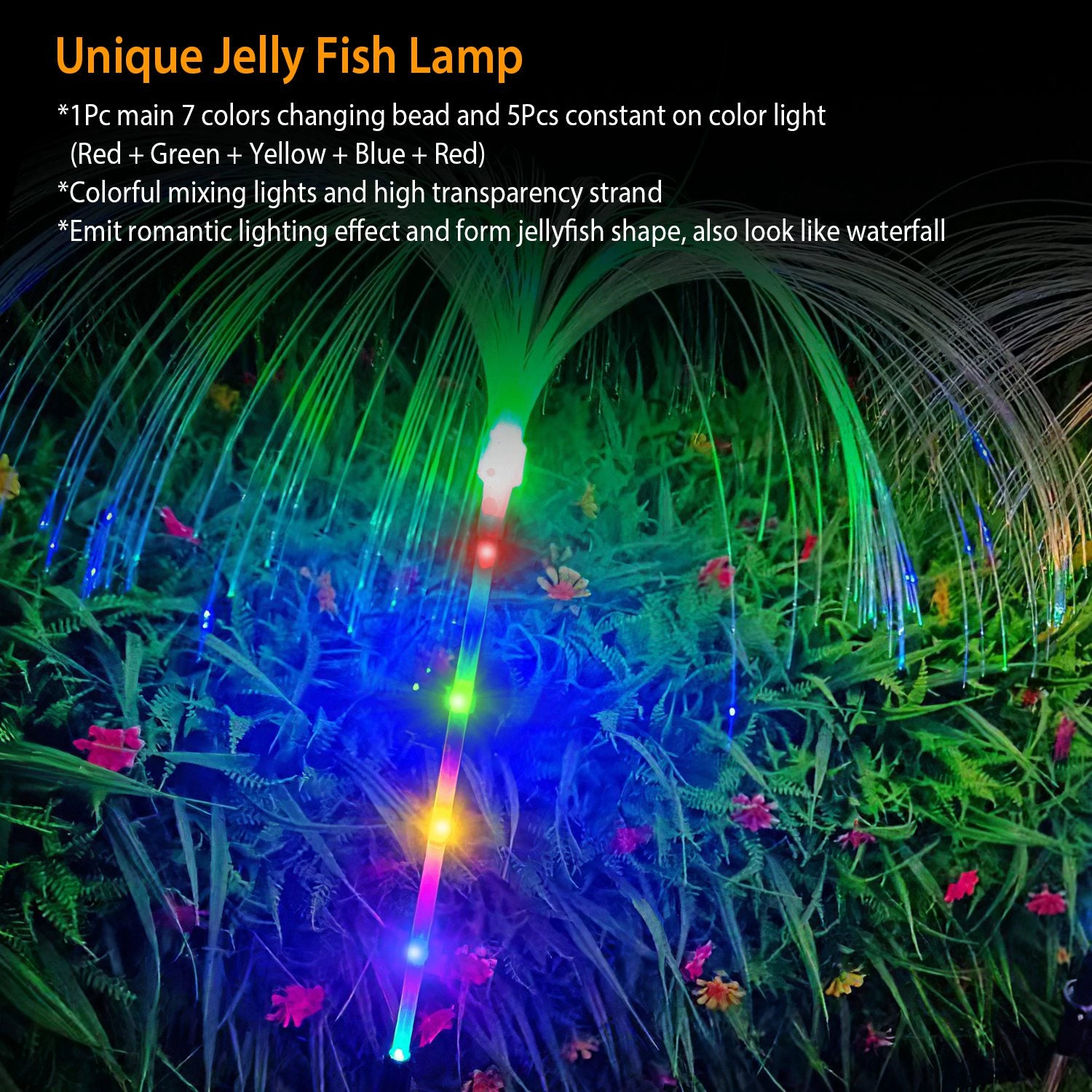 GBruno Solar Jellyfish Path Lights, 4-Pack