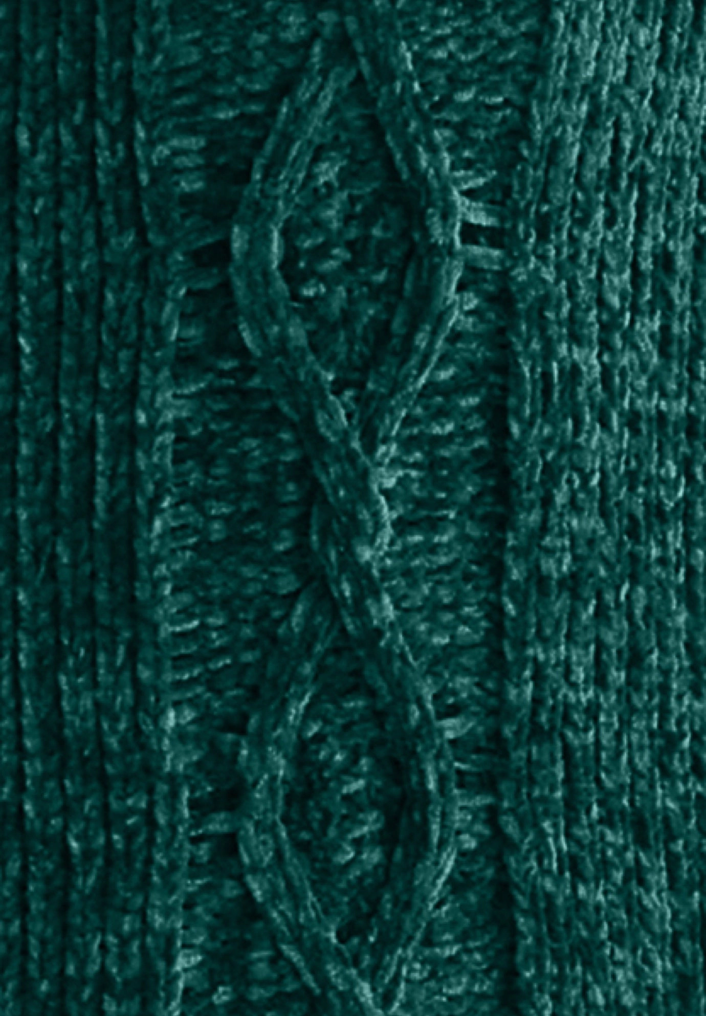 Woman Within Plus Size Chenille Zip Cable Cardigan Sweater