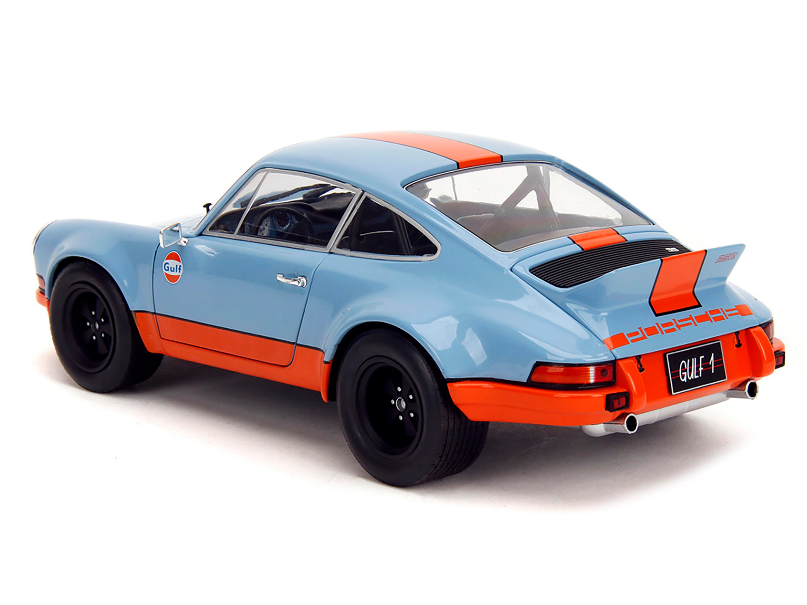 Jada Porsche 911 RSR "Gulf Oil" Light Blue with Orange Stripes "Pink Slips" Series 1/18 Diecast Model Car by Jada