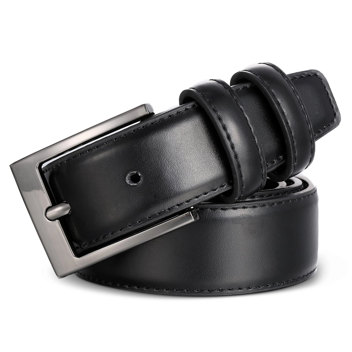 Mio Marino Men's Dual Loop Leather Dress Belt - 2 Pack