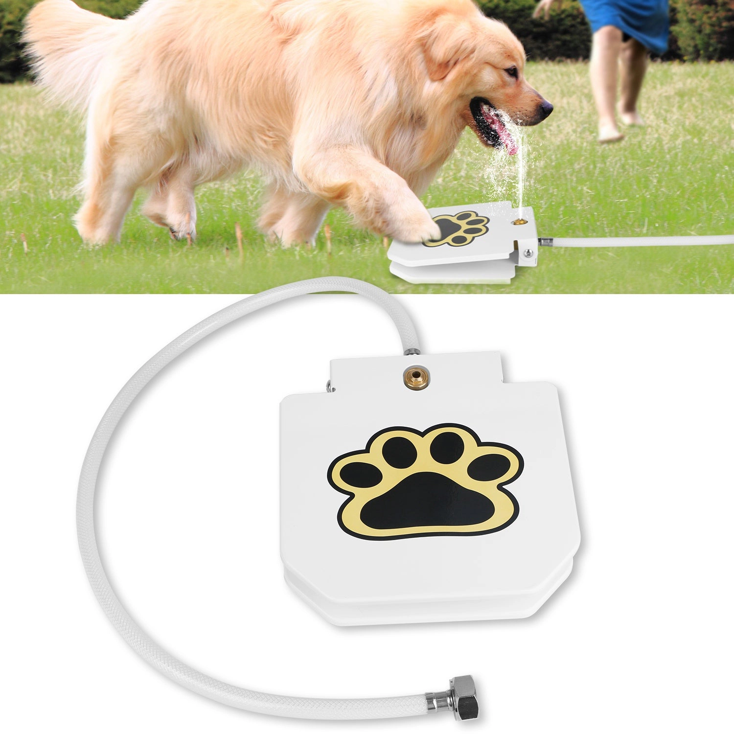 GBruno Step-On Dog Water Fountain With Pedal Dispenser