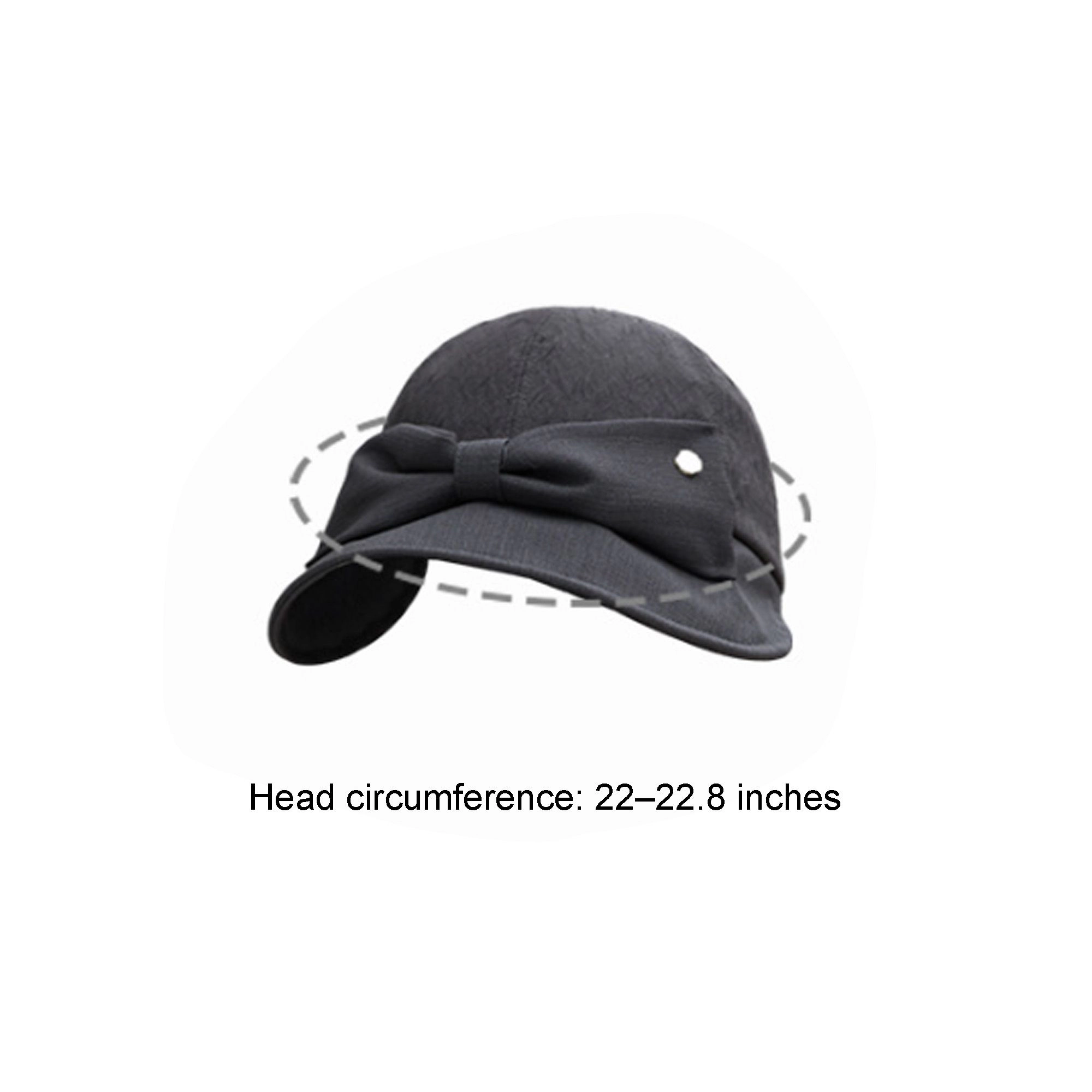 Anna-Kaci Women's Structured Visor Cloche Hat with Oversized Bow and Textured Dome Crown