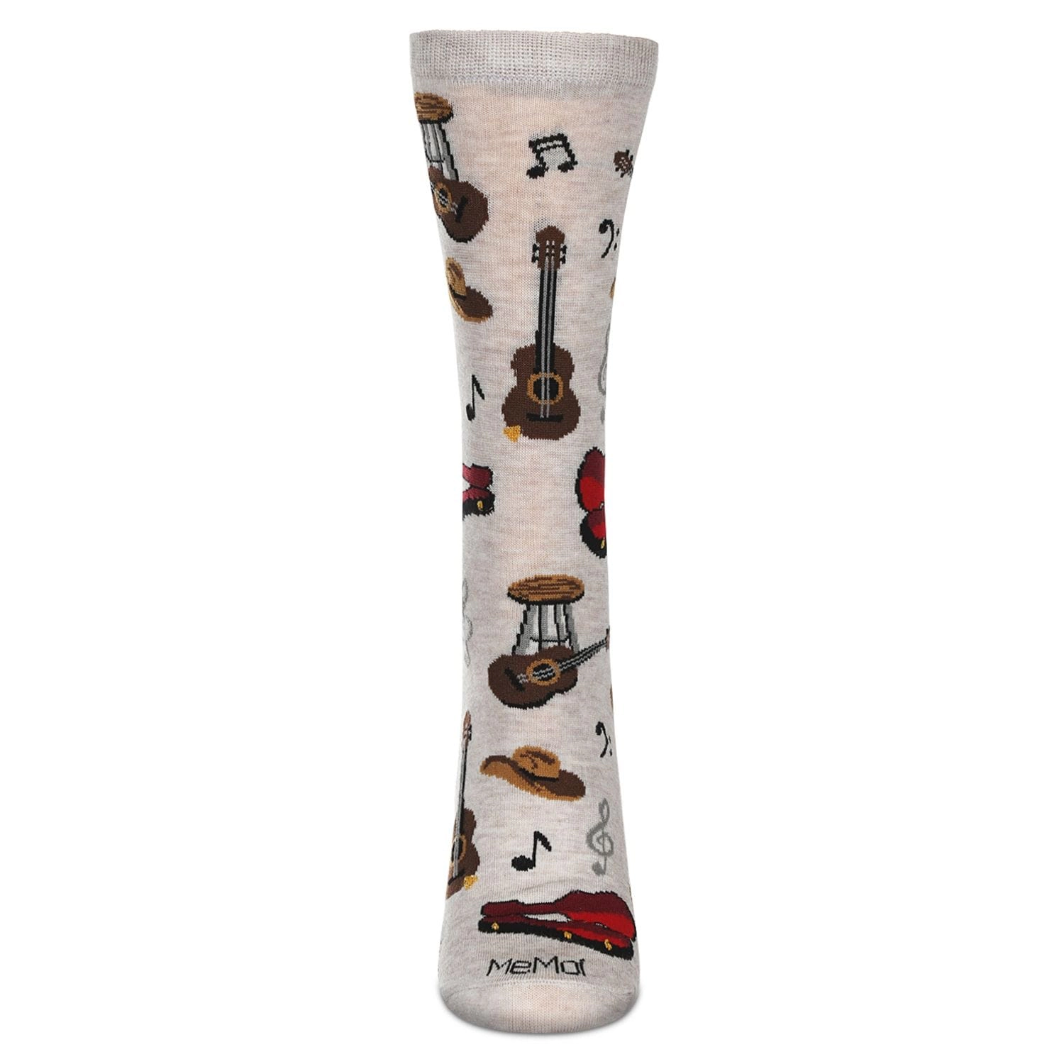 MeMoi Women's Guitars Bamboo Crew Socks