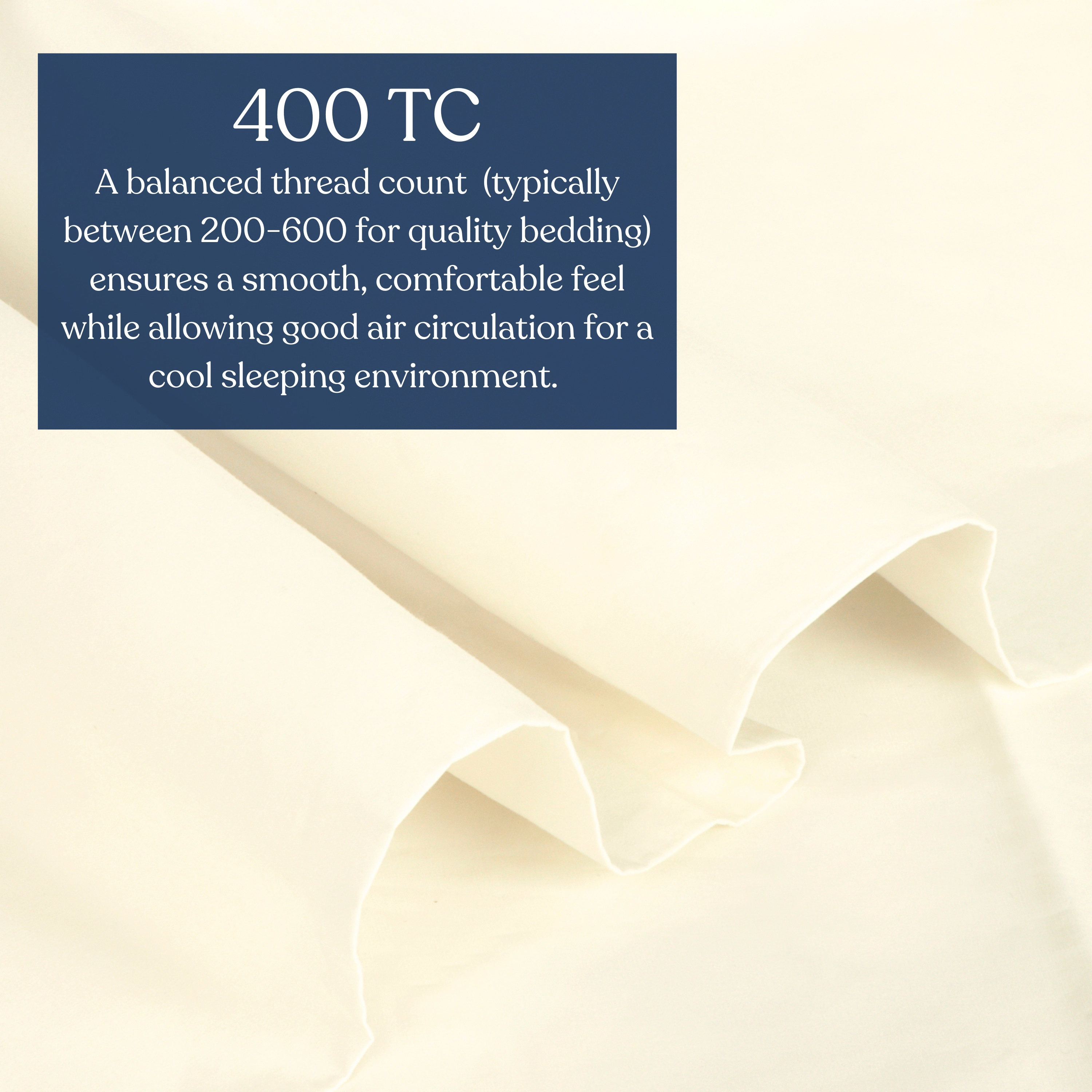Delara 100% Organic Cotton Percale Flat Sheet, 400 Thread Count GOTS Certified, Moisture Wicking Breathable Bedding