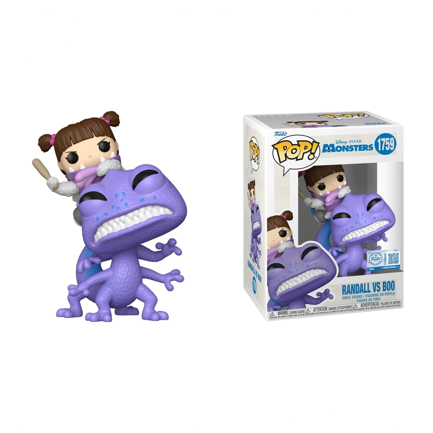 Funko Pop! Monsters: Randall vs. Boo #1759, Color: Multicolor
