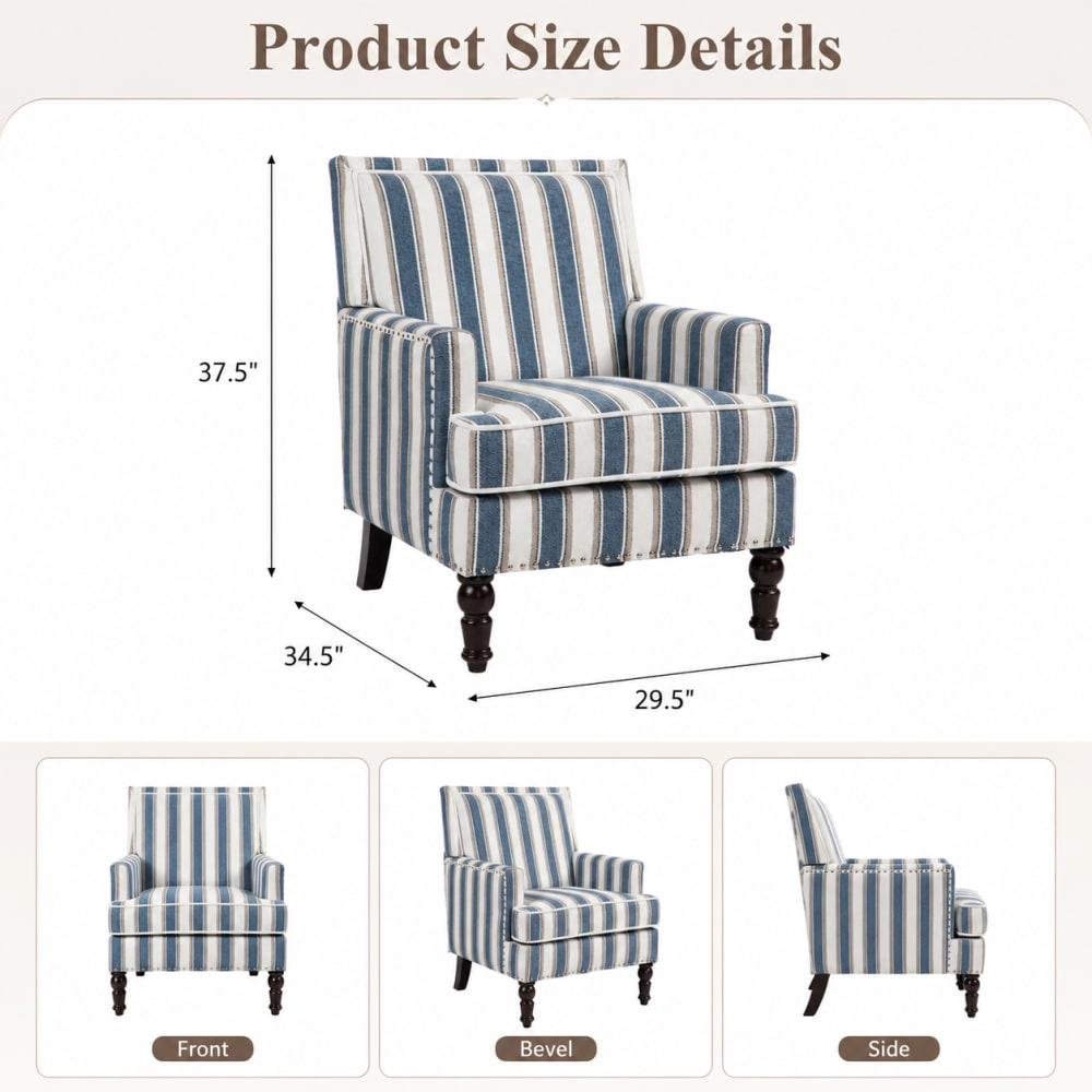 GOODSILO Versatile Upholstered Cotton Accent Chair