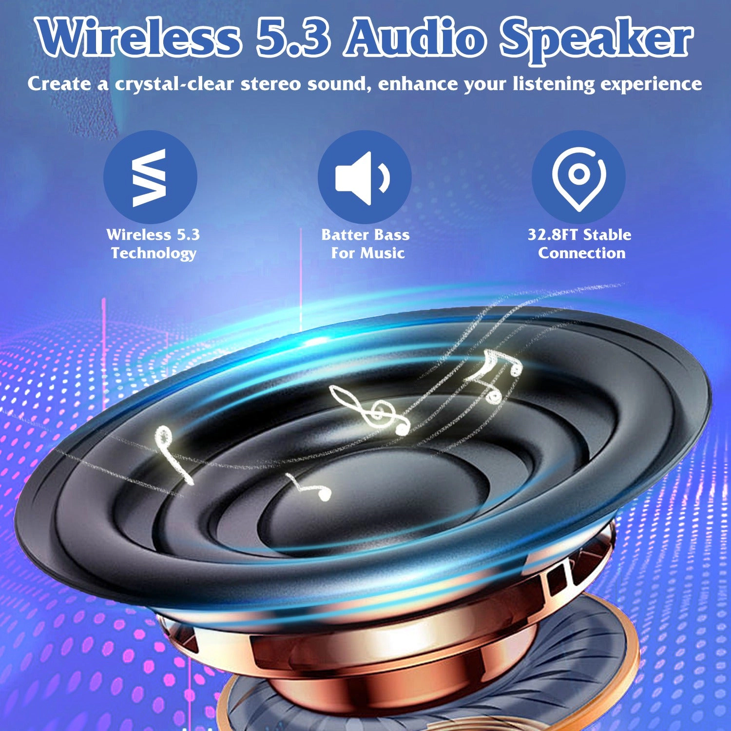 GBruno 4-in-1 Foldable Wireless Speaker Phone Stand