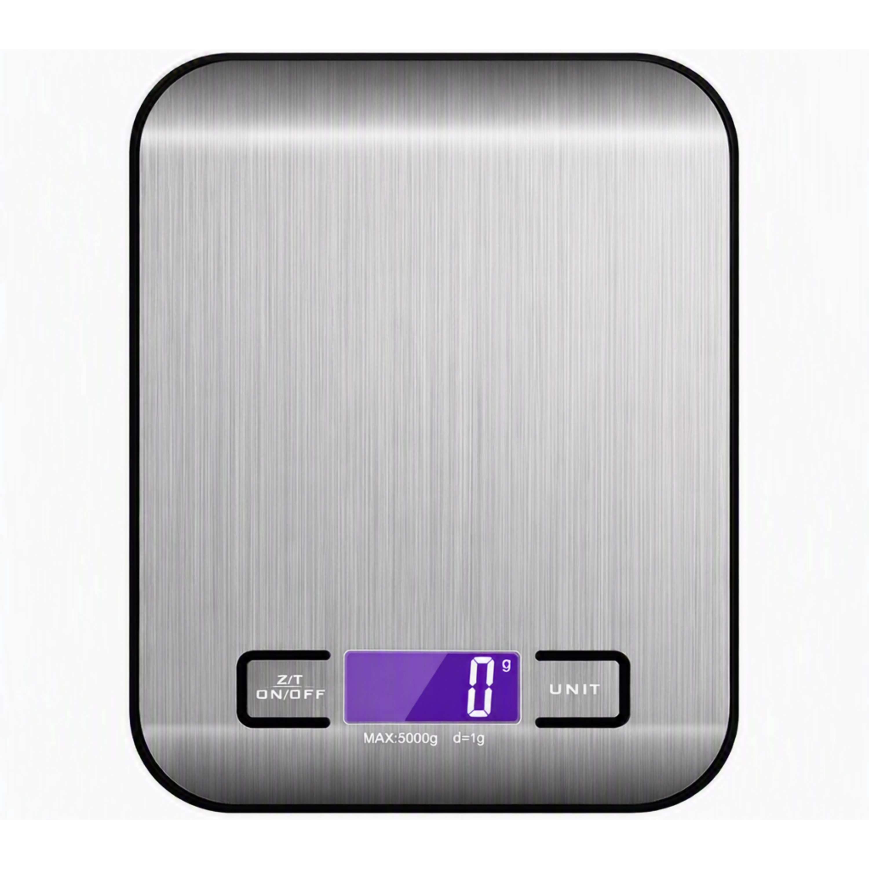 Luminuxe Digital Food Scale – 11 LB Capacity, Tare Function, Stainless Steel, LCD Display, 2 AAA Batteries Included
